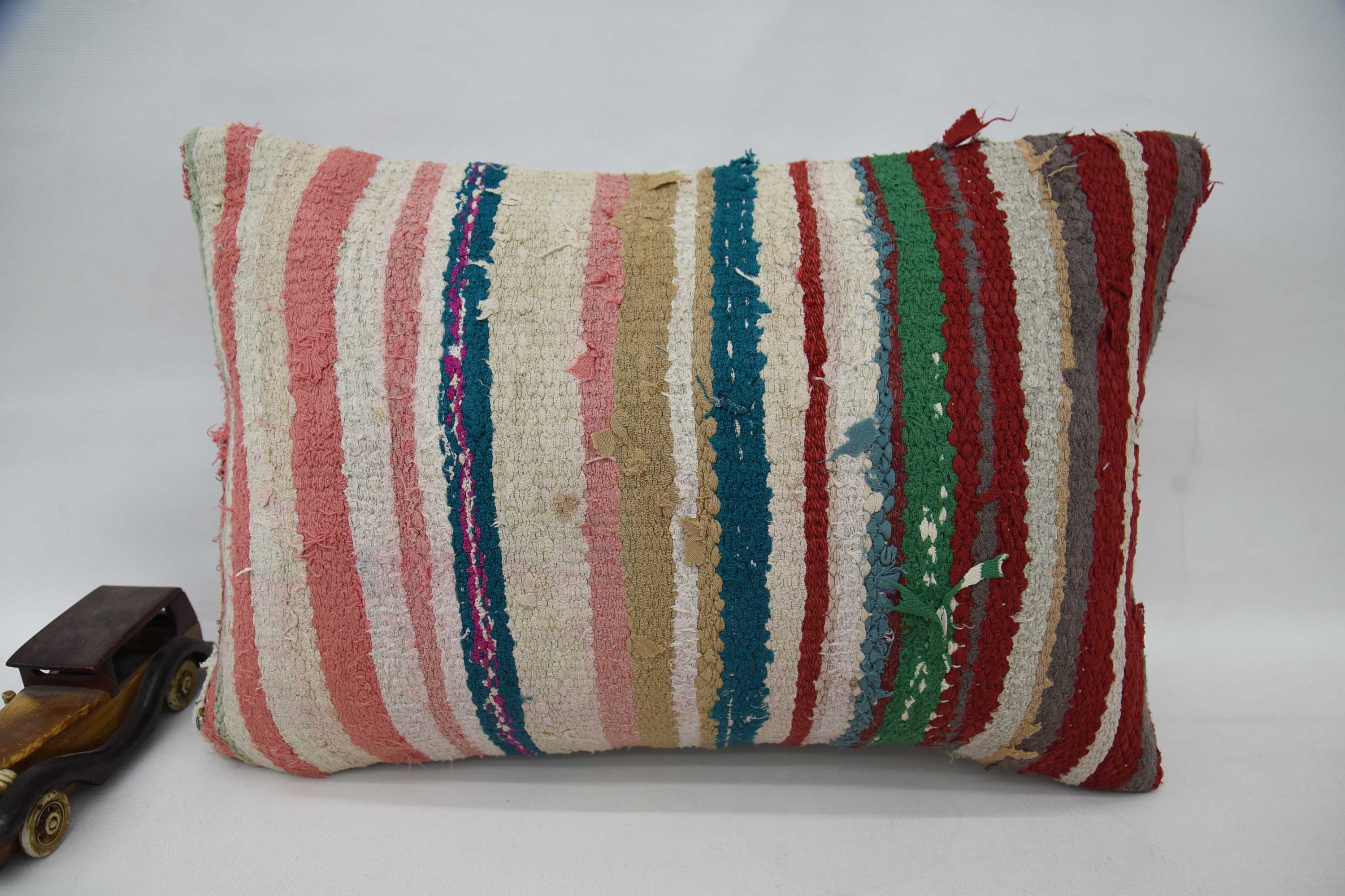 16"x24" Red Pillow Sham, Kilim Pillow, Luxury Cushion Cover, Sofa Bolster Cushion, Throw Kilim Pillow, Turkish Pillow, Retro Cushion Cover