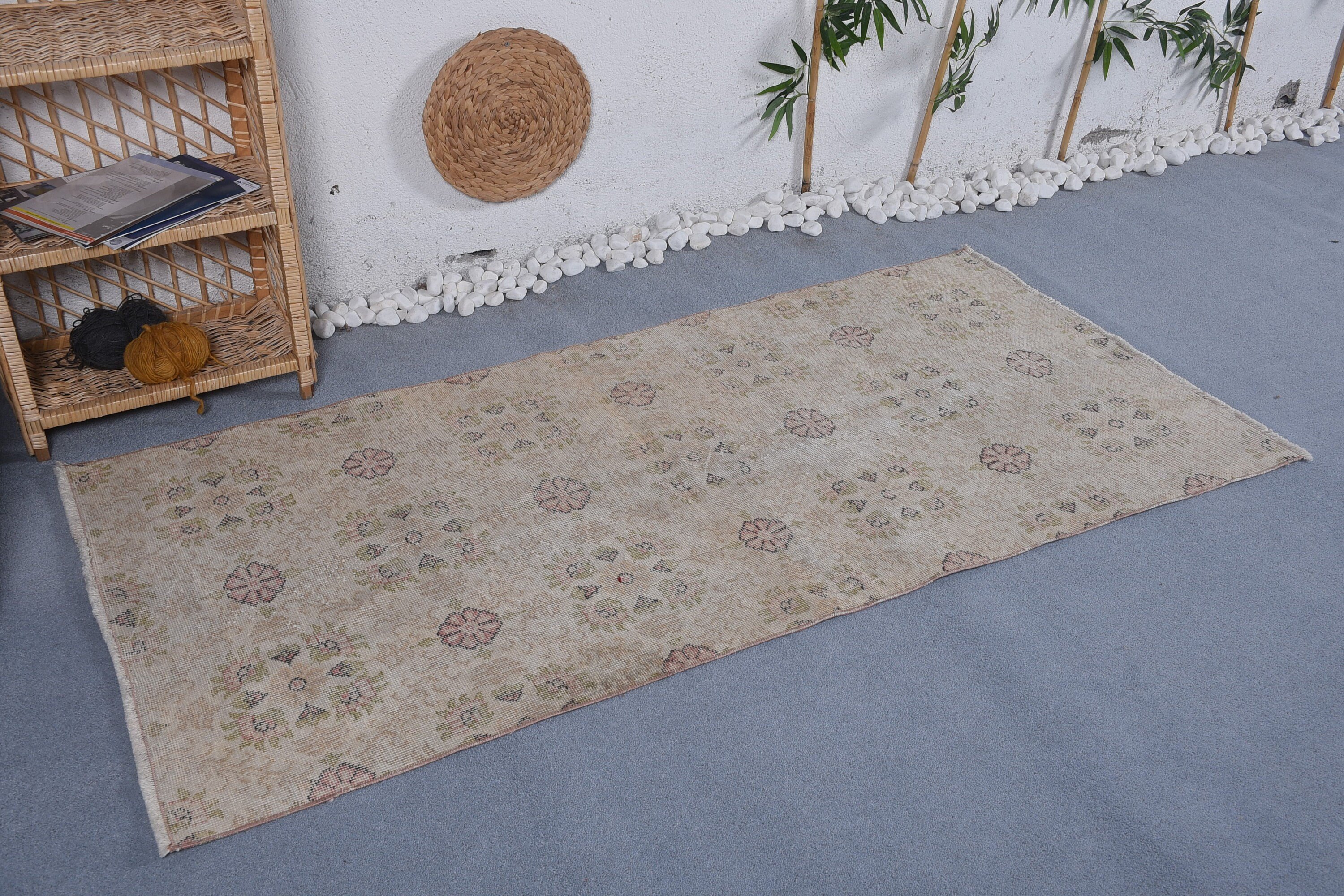 Old Rug, Moroccan Rugs, 3.1x6.5 ft Accent Rug, Vintage Rug, Cool Rugs, Turkish Rugs, Rugs for Entry, Outdoor Rug, Kitchen Rugs, Entry Rugs