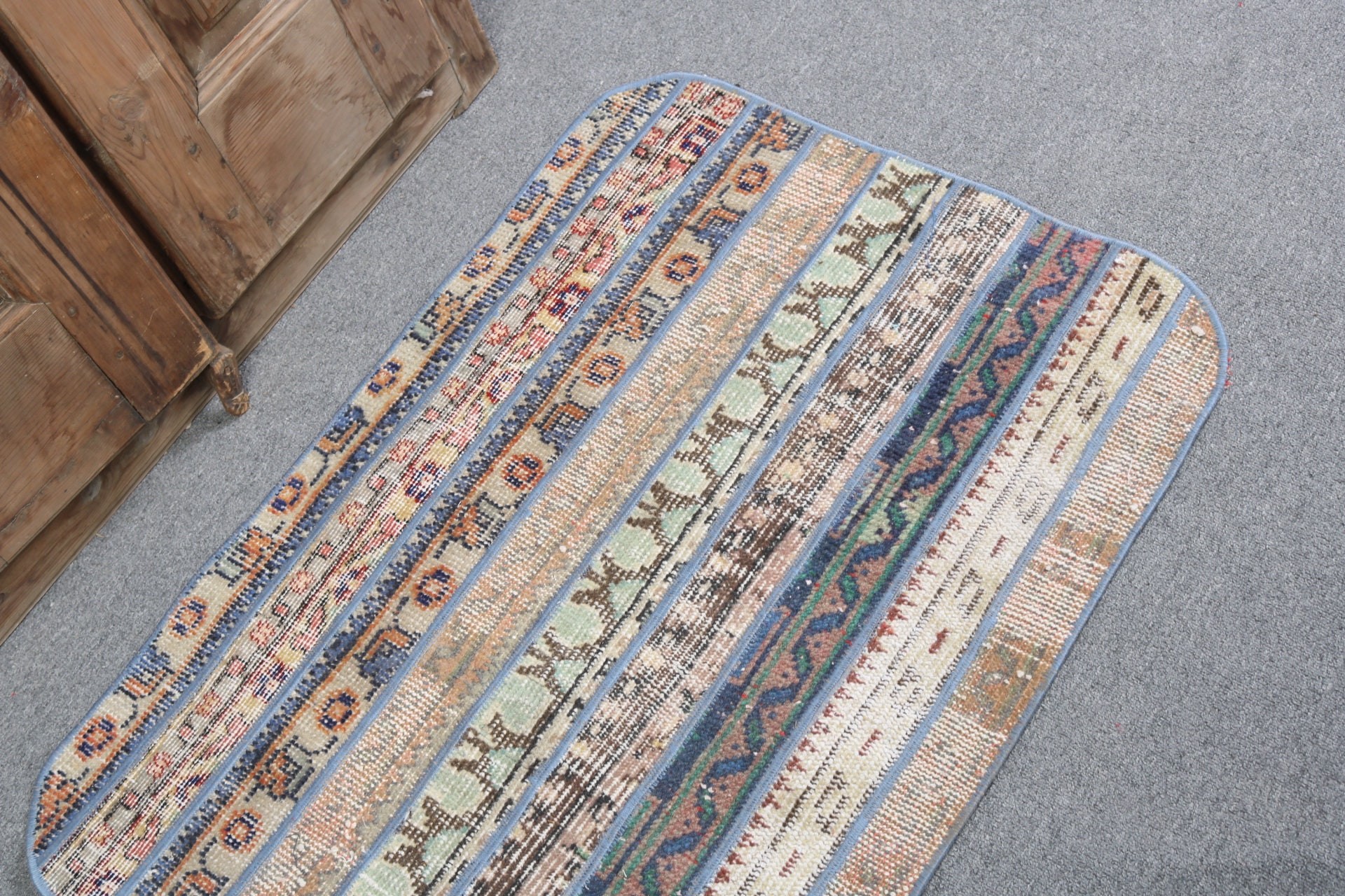 Türk Halıları, Düz Dokuma Halı, Giriş Halısı, Yeşil Zemin Halıları, Boho Halıları, Dış Mekan Halıları, Vintage Halılar, 2,2x3,1 ft Küçük Halı, Araba Paspas Halıları