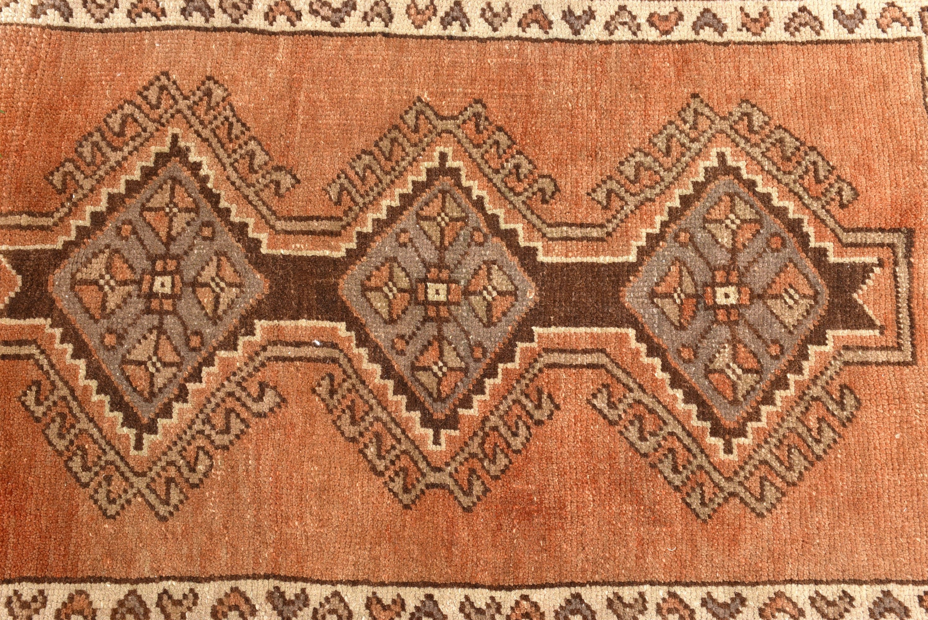 Turkish Rug, Small Boho Rug, Vintage Rug, Antique Rug, Wall Hanging Rugs, 1.9x2.9 ft Small Rugs, Brown Handwoven Rug