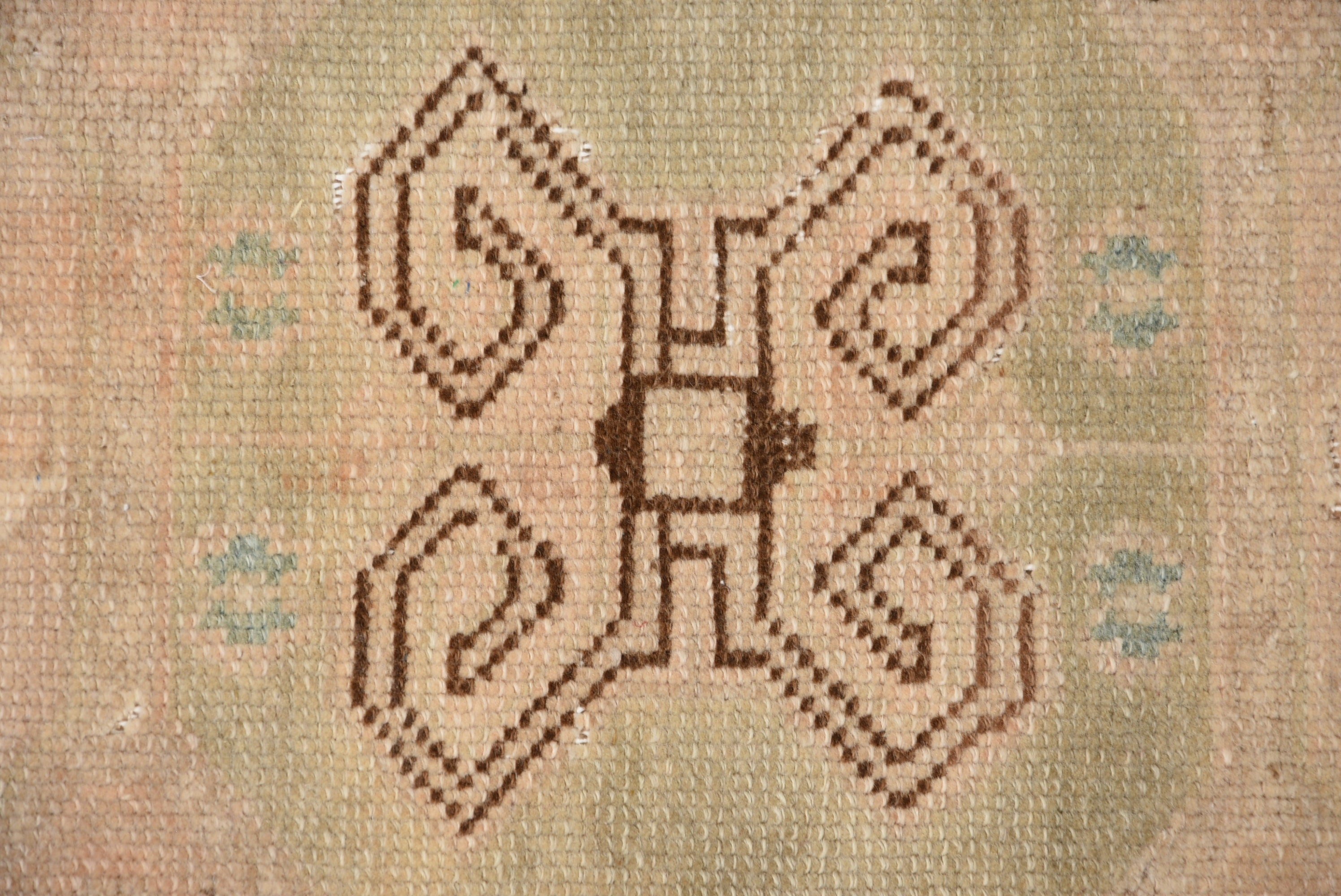 Nursery Rugs, Rugs for Door Mat, Turkish Rug, Oushak Rug, 1.6x3.1 ft Small Rugs, Car Mat Rug, Brown Cool Rugs, Cool Rug, Vintage Rugs