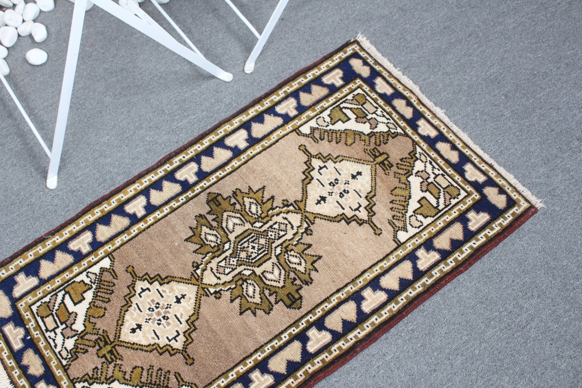 1.8x3.2 ft Small Rugs, Brown Kitchen Rugs, Bedroom Rugs, Rugs for Kitchen, Vintage Rug, Moroccan Rug, Turkish Rug, Floor Rug, Bath Rugs