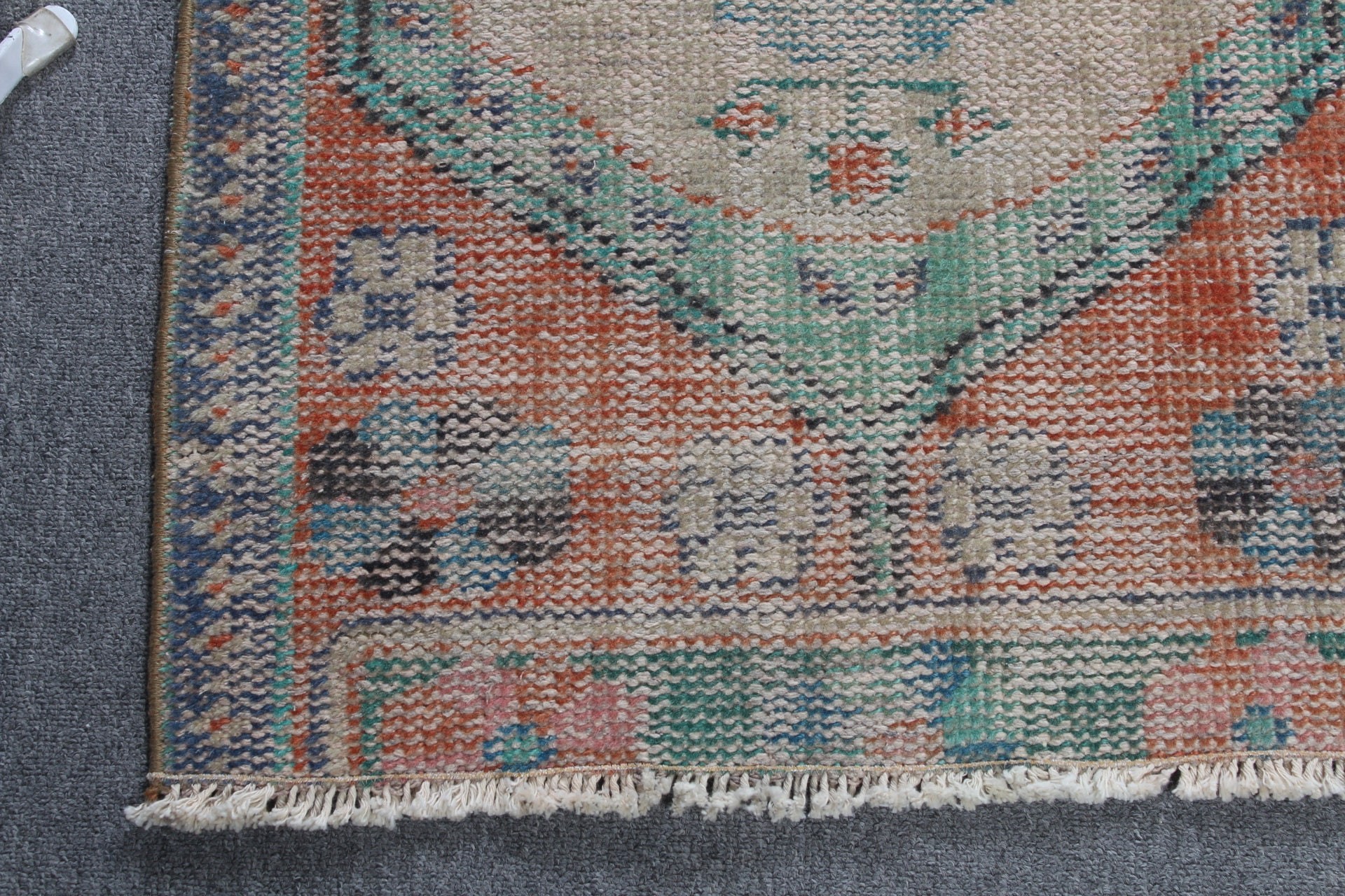 Door Mat Rug, Vintage Rug, Bathroom Rug, 1.9x3.9 ft Small Rugs, Green Home Decor Rugs, Pale Rug, Turkish Rug, Antique Rugs