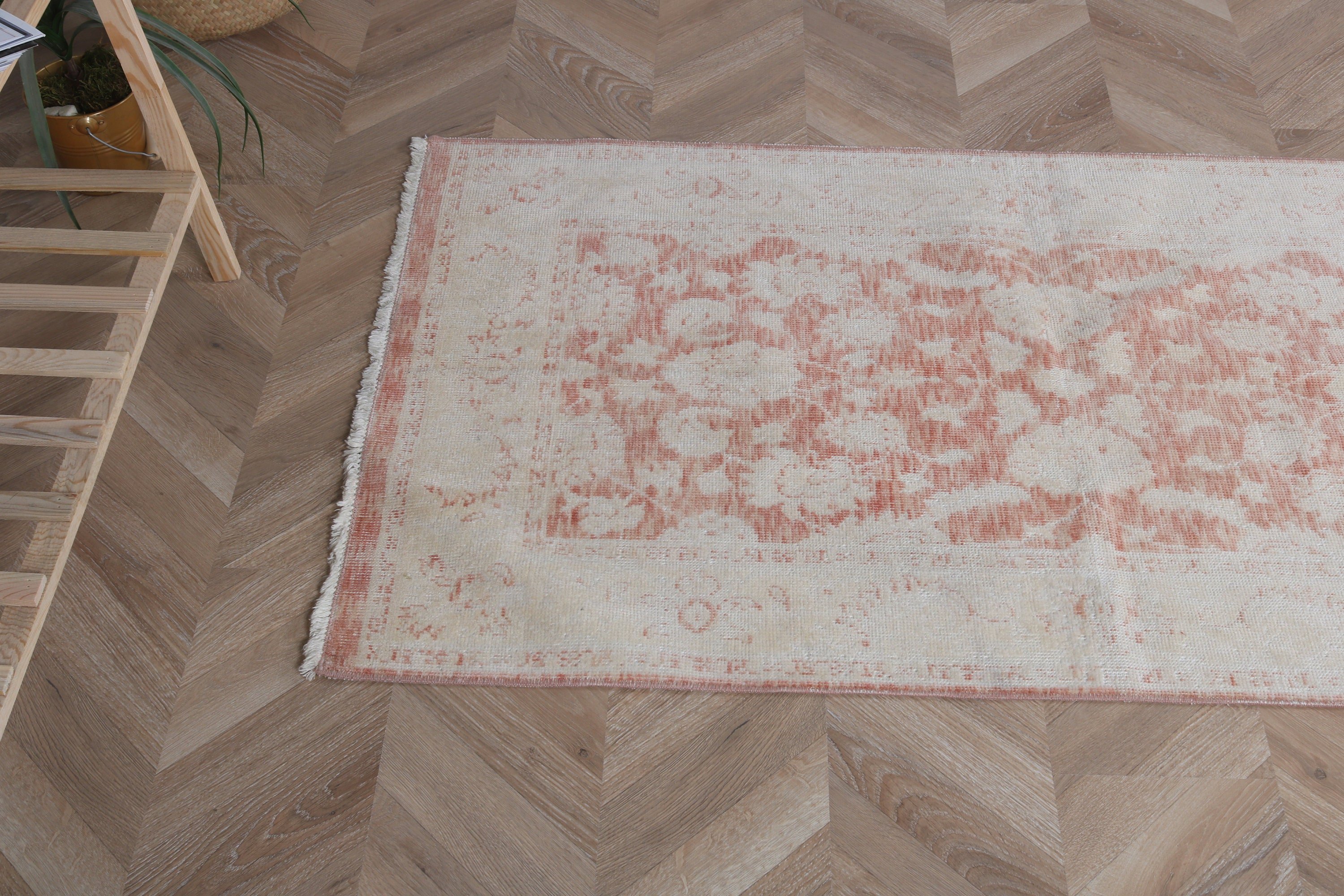 Giriş Halıları, 2.6x4.7 ft Küçük Halı, Modern Halılar, Bej Geometrik Halı, Paspas Halısı, Vintage Halı, Fas Halısı, Türk Halısı, Giriş Halıları