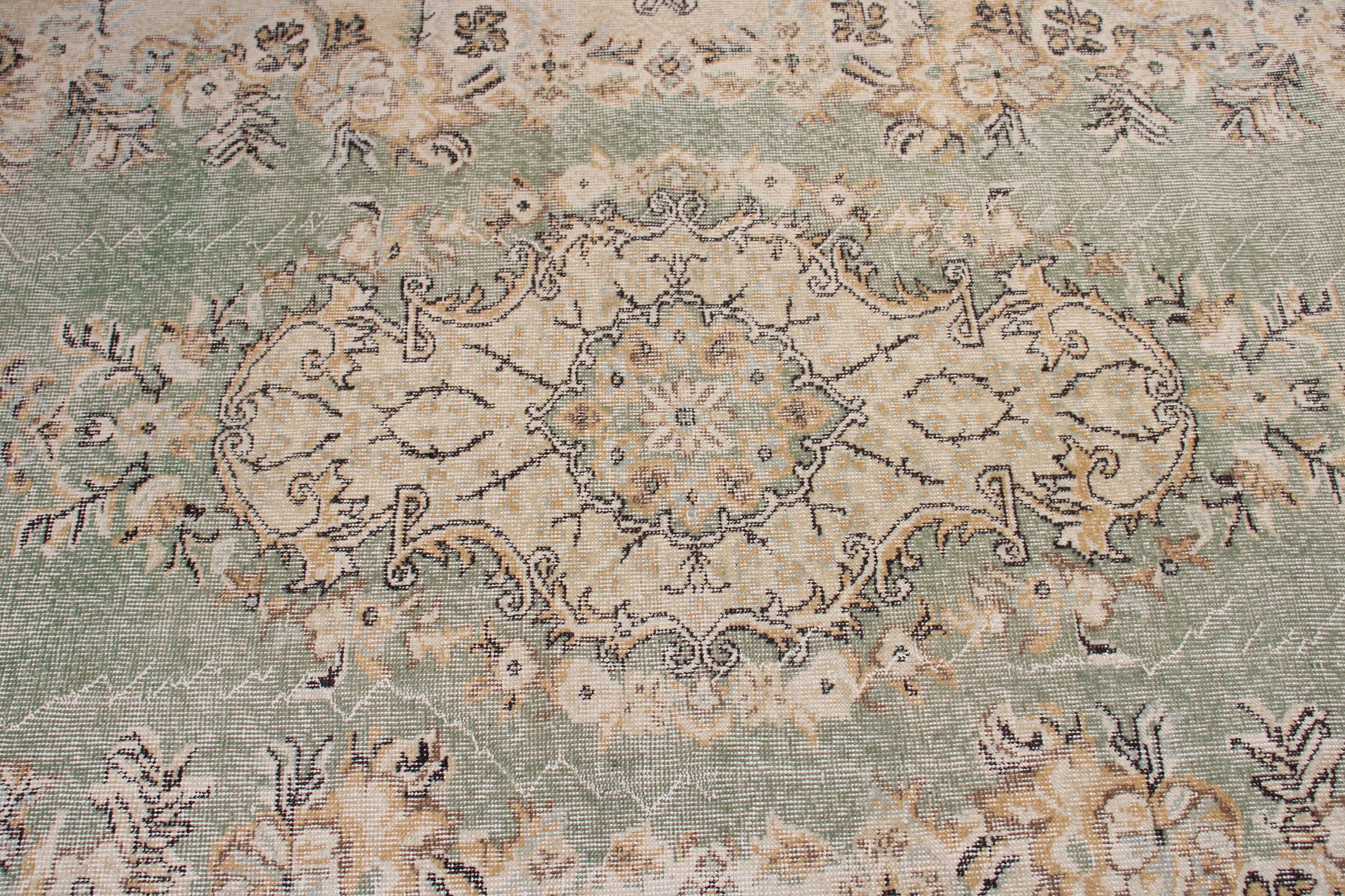 5,4x9,2 ft Büyük Halılar, Yeşil İfade Halıları, Modern Halılar, Büyük Boho Halısı, Aztek Halısı, Havalı Halı, Türk Halısı, Vintage Halı, Büyük Oushak Halıları