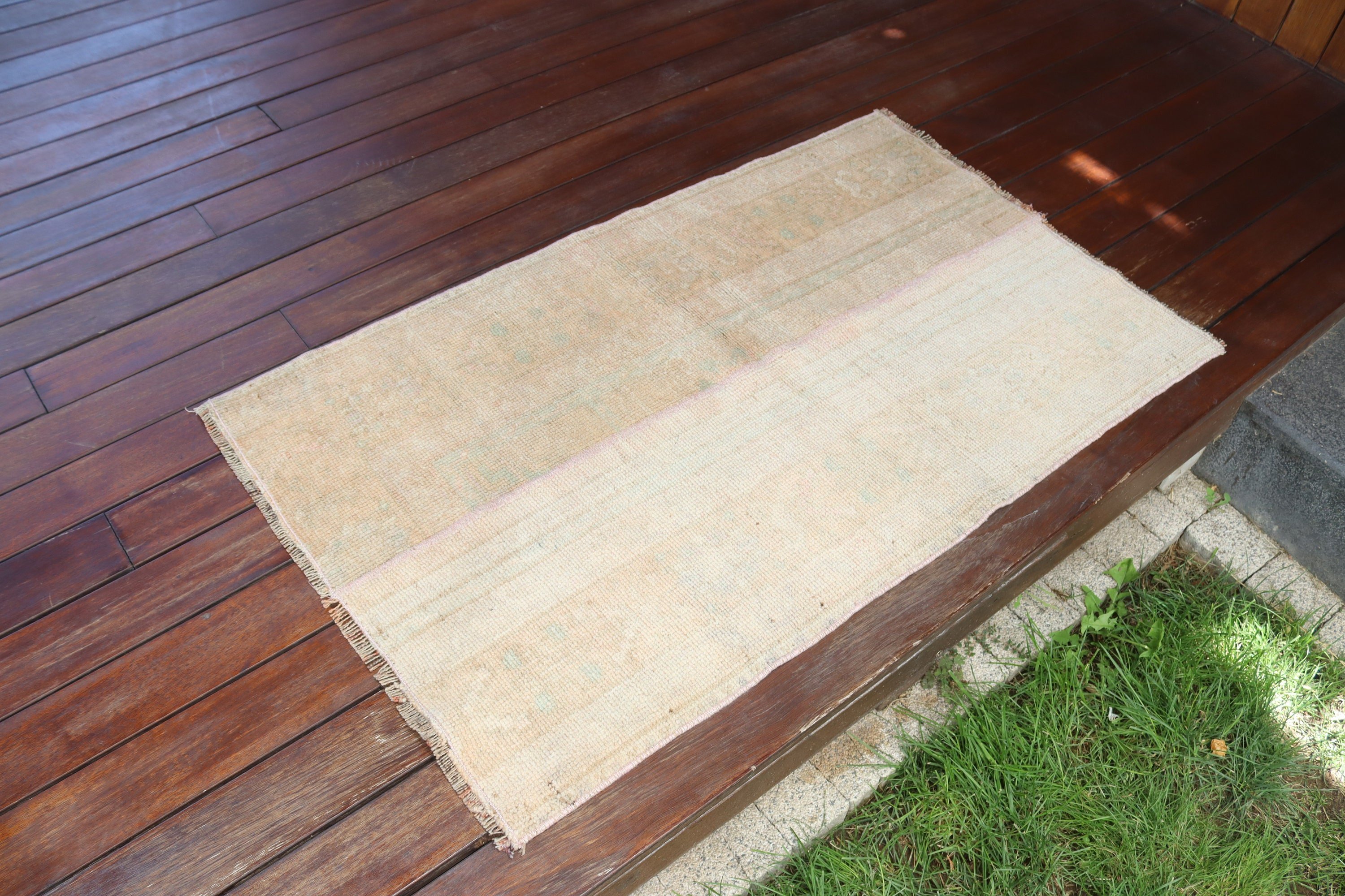 Vintage Rugs, Entry Rug, 2.2x3.6 ft Small Rugs, Beige Oriental Rugs, Turkish Rug, Bohemian Rugs, Home Decor Rug, Bath Rug