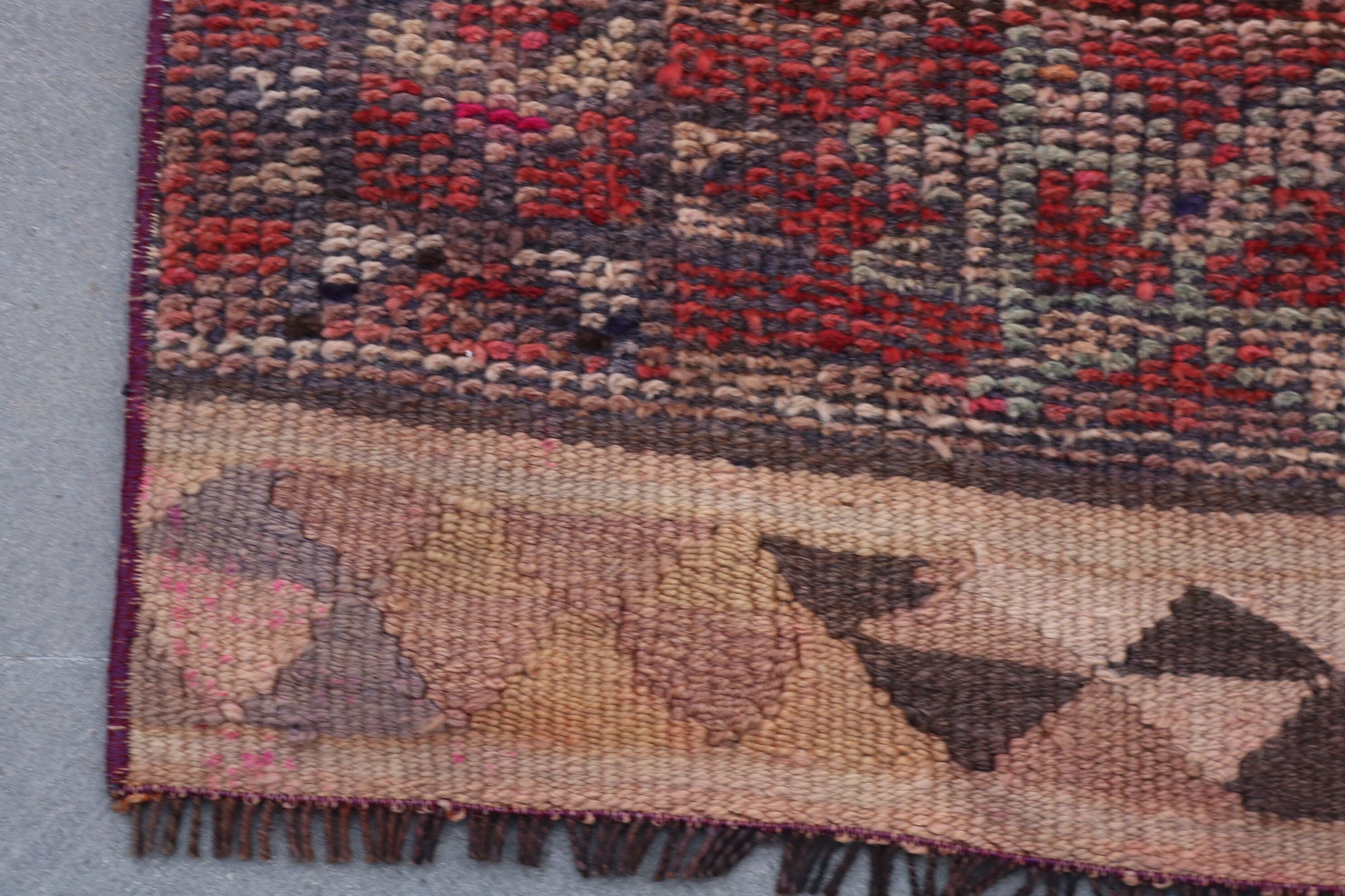 Wool Rug, Cute Rug, Rugs for Corridor, Turkish Rug, 2.3x11.3 ft Runner Rugs, Anatolian Rug, Long Runner Rug Rugs, Kitchen Rug, Vintage Rug