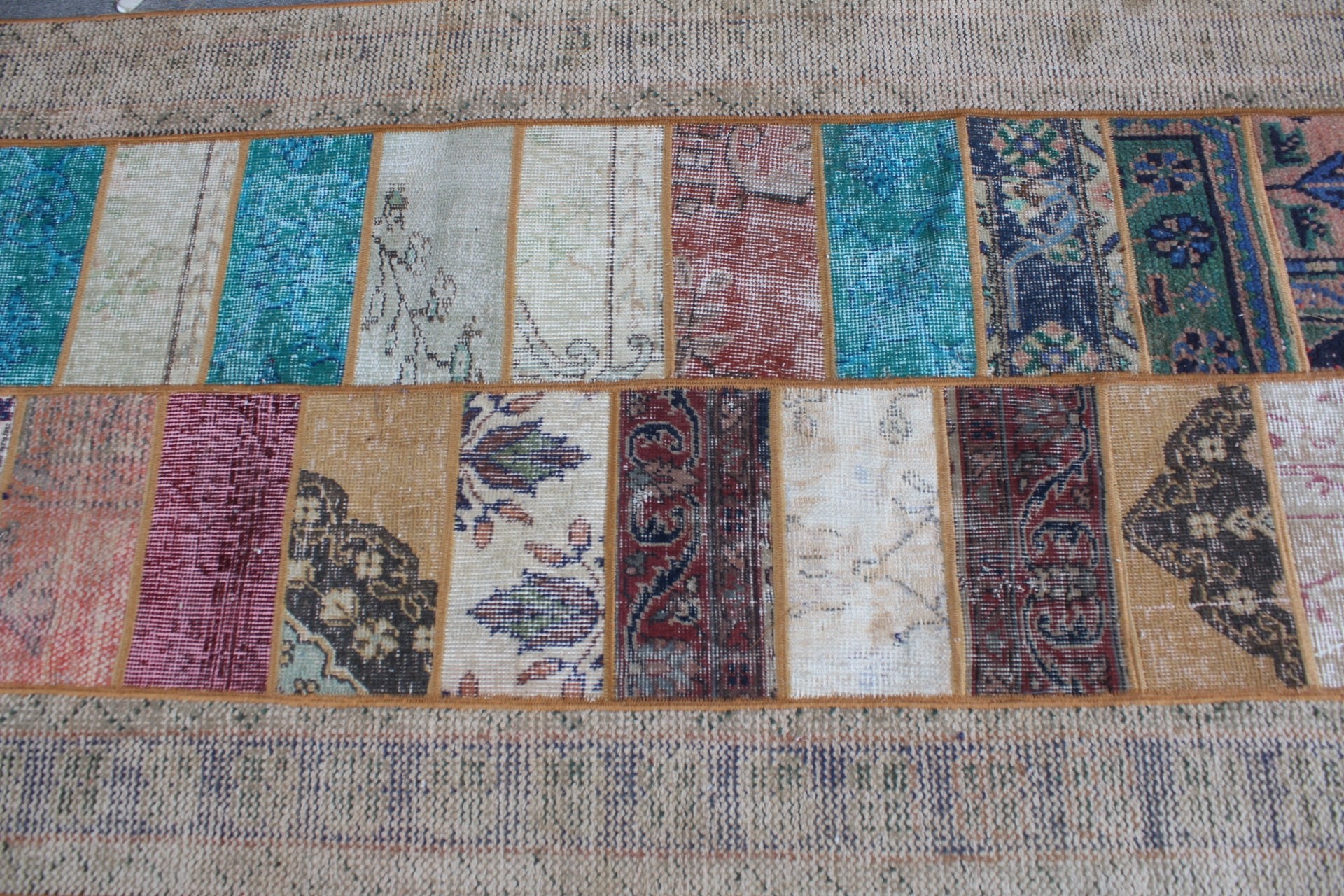 Rainbow Antique Rug, Bedroom Rug, Vintage Rug, 3.2x9.8 ft Runner Rugs, Turkish Rugs, Rugs for Runner, Corridor Rugs, Stair Rugs, Cool Rugs