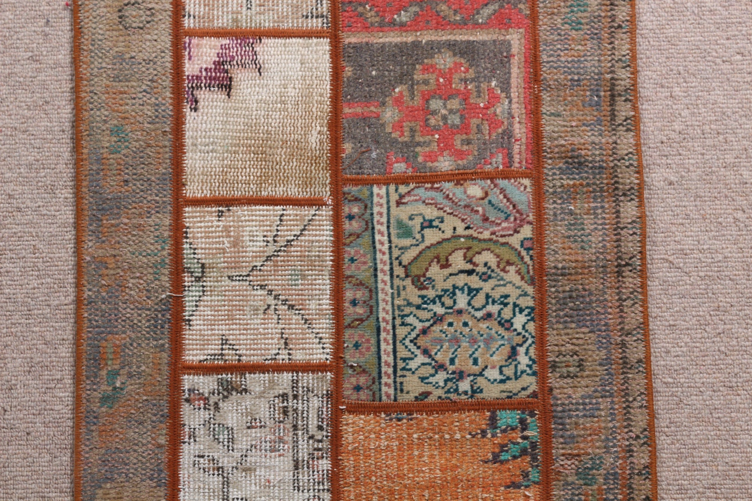 Oriental Rugs, Brown Moroccan Rug, Vintage Rug, Pastel Rug, 1.7x3.2 ft Small Rug, Door Mat Rug, Bathroom Rugs, Turkish Rug, Home Decor Rug