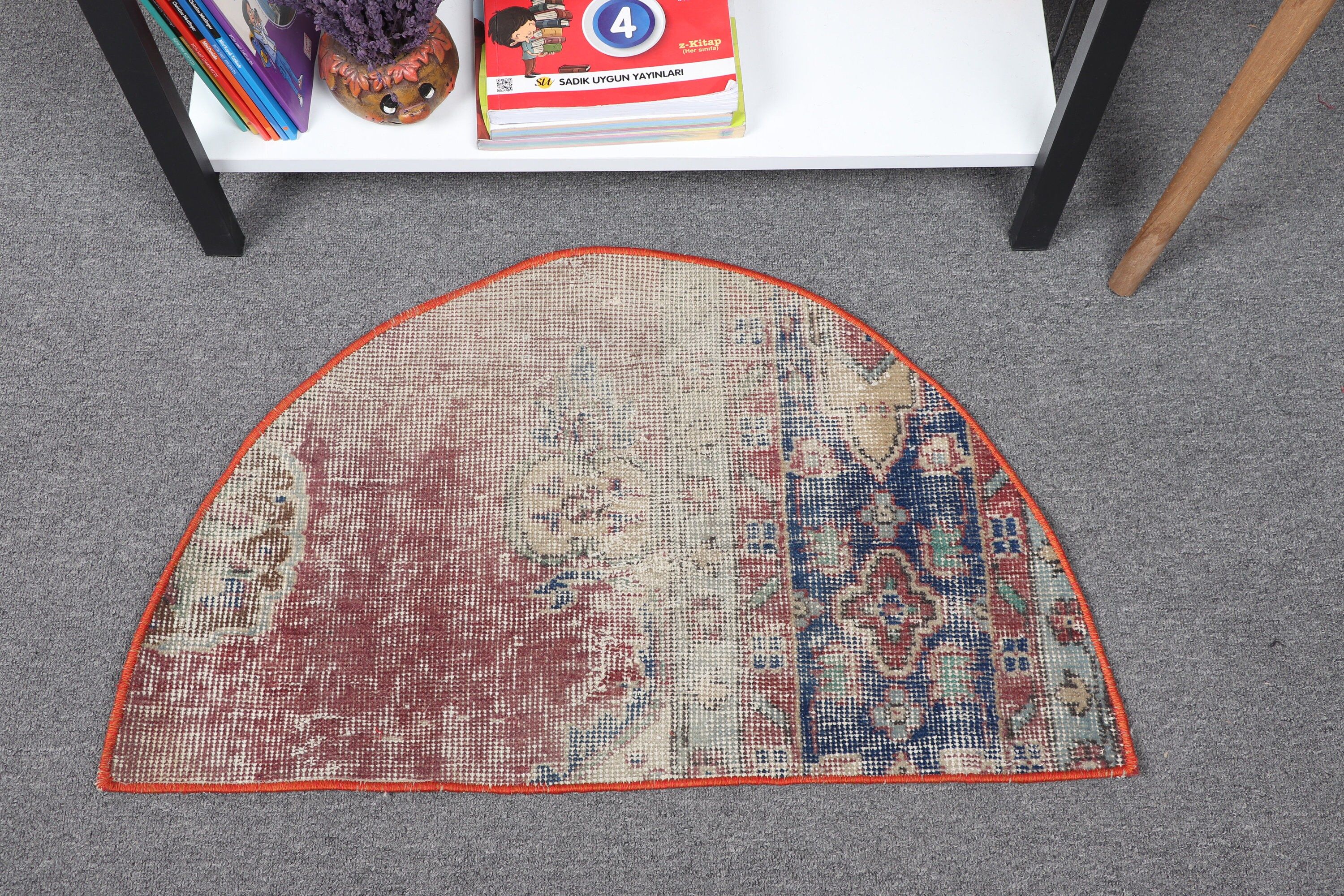 Vintage Halılar, Paspas Halısı, 2.5x1.5 ft Küçük Halı, Kırmızı Mutfak Halısı, Türk Halıları, Antika Halı, Oryantal Halı, Çocuk Halısı, Araba Paspas Halıları