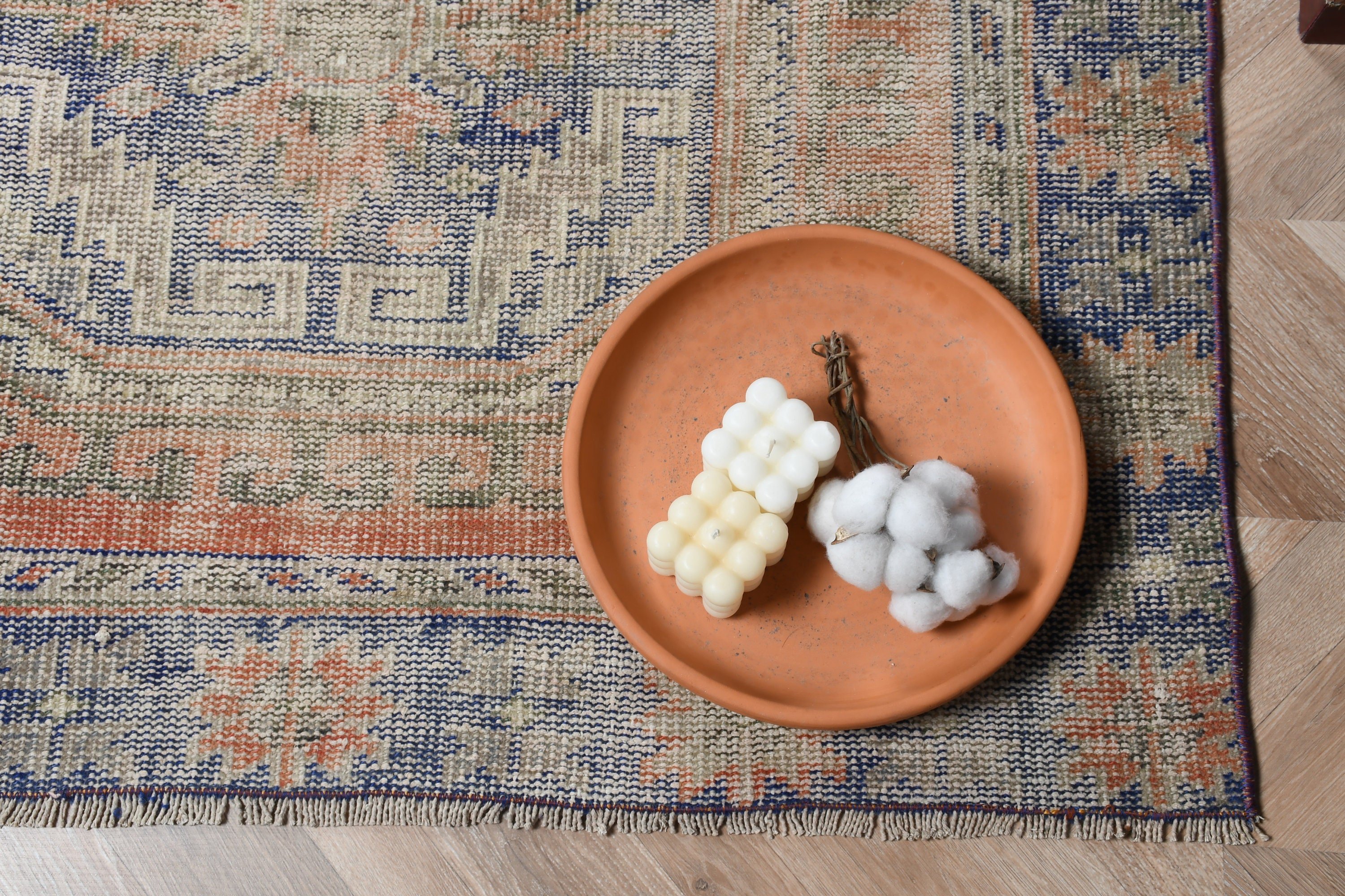 Turkish Rug, 3.5x10.7 ft Runner Rug, Vintage Rug, Orange Bedroom Rug, Rugs for Hallway, Home Decor Rugs, Kitchen Rug