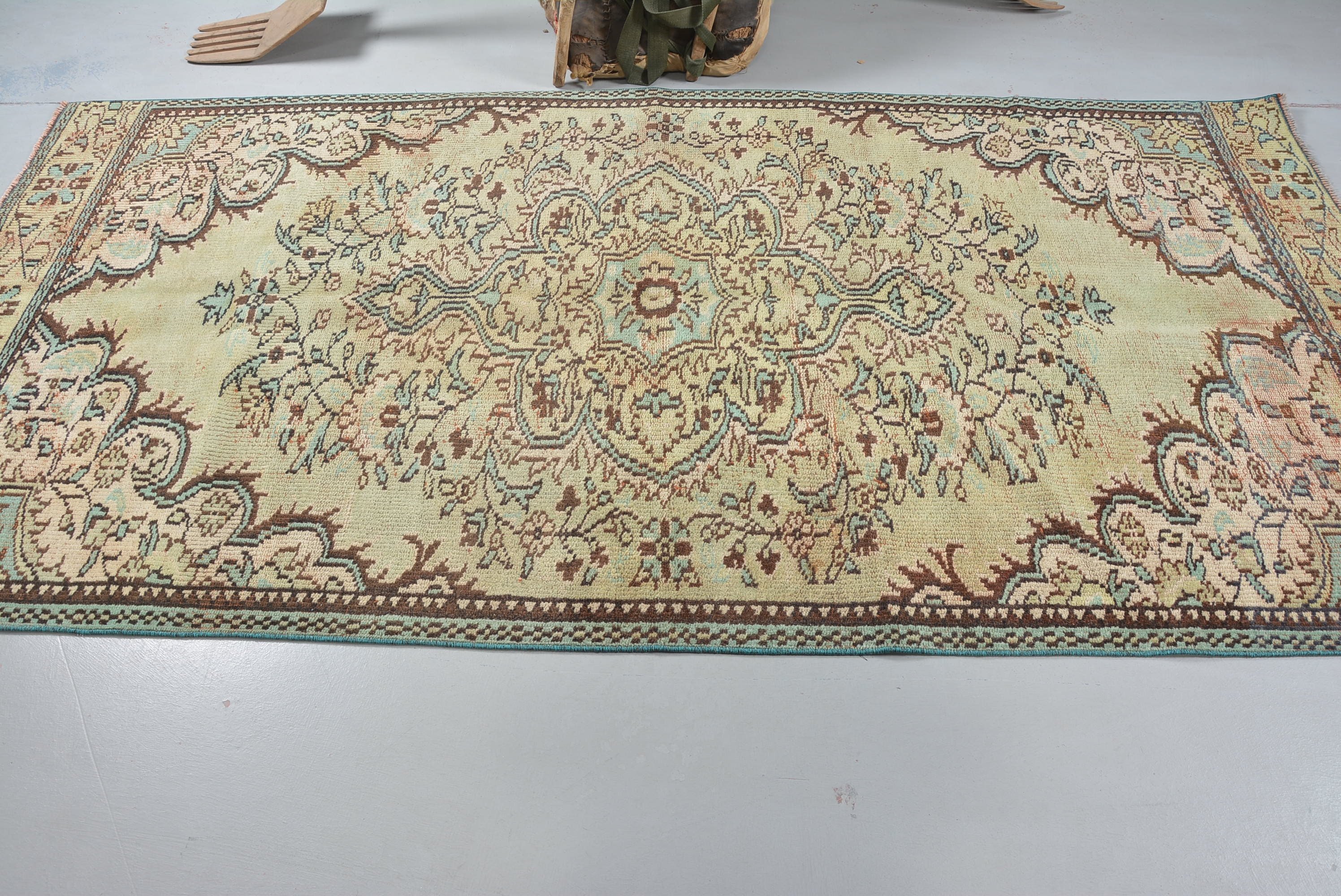 Living Room Rug, Rugs for Kitchen, Oushak Rug, Vintage Decor Rug, Home Decor Rug, Vintage Rugs, Turkish Rug, 4.4x9 ft Area Rug, Floor Rugs