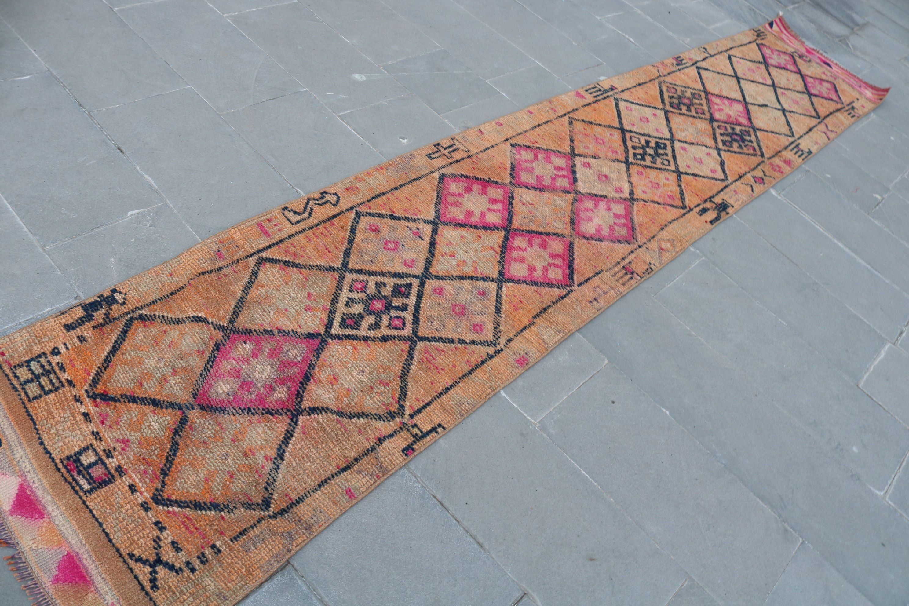 Pale Rug, 2.3x12.9 ft Runner Rug, Stair Rug, Custom Rug, Floor Rug, Rugs for Runner, Corridor Rug, Vintage Rug, Turkish Rugs, Moroccan Rugs