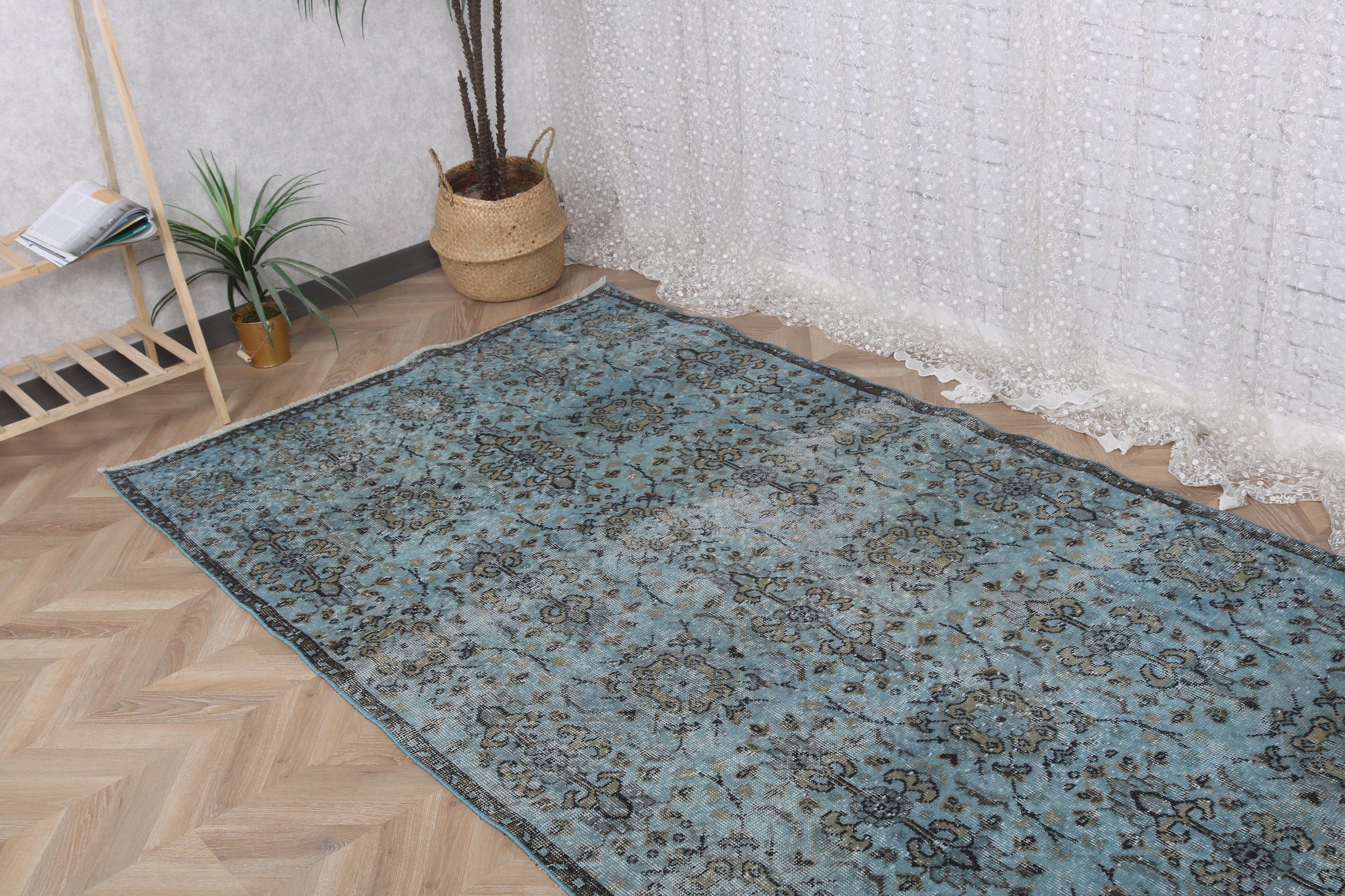 Luxury Rugs, 4.3x8.7 ft Area Rug, Turkish Rugs, Green Neutral Rugs, Vintage Rugs, Bedroom Rugs, Floor Rugs, Handwoven Rug, Neutral Rugs