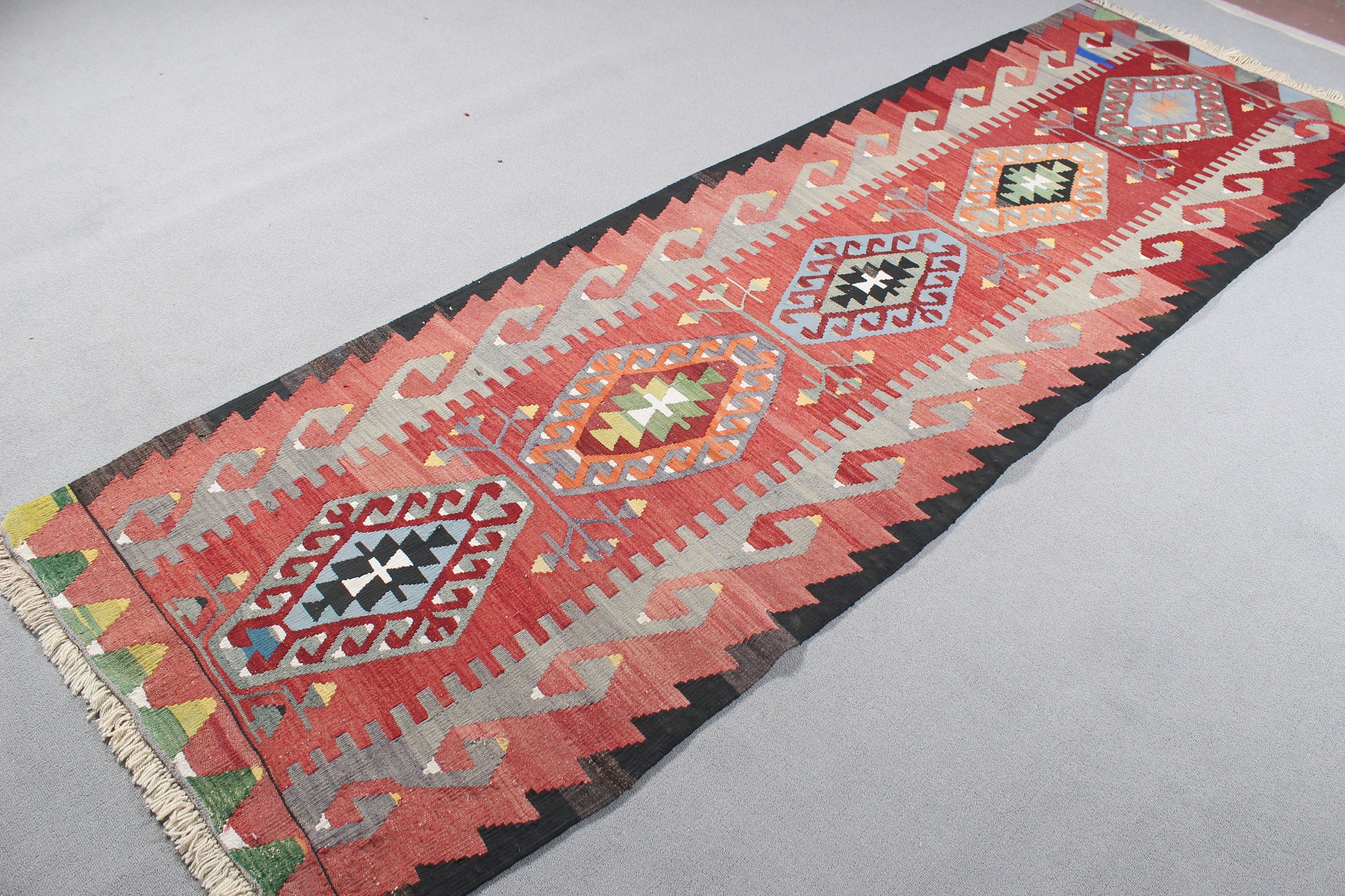 Gökkuşağı Ev Dekorasyonu Halıları, Antika Halı, Lüks Halı, Beni Ourain Runner Halıları, Vintage Halı, 3.2x9.9 ft Runner Halıları, Koridor Halıları, Türk Halısı