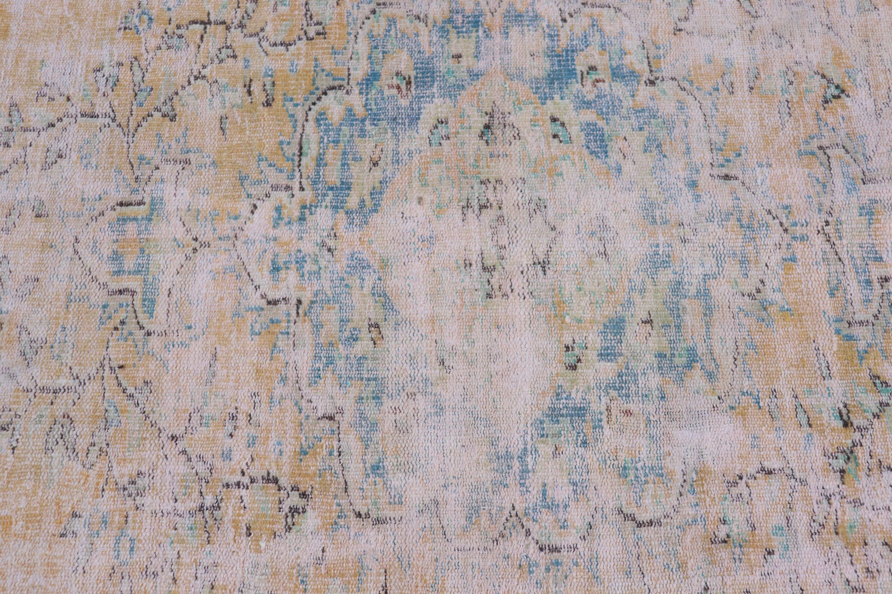 Oriental Rug, Turkish Rugs, Vintage Rugs, Oushak Rugs, Dorm Rug, 4.1x9.2 ft Area Rug, Dining Room Rugs, Orange Oriental Rug, Rugs for Floor