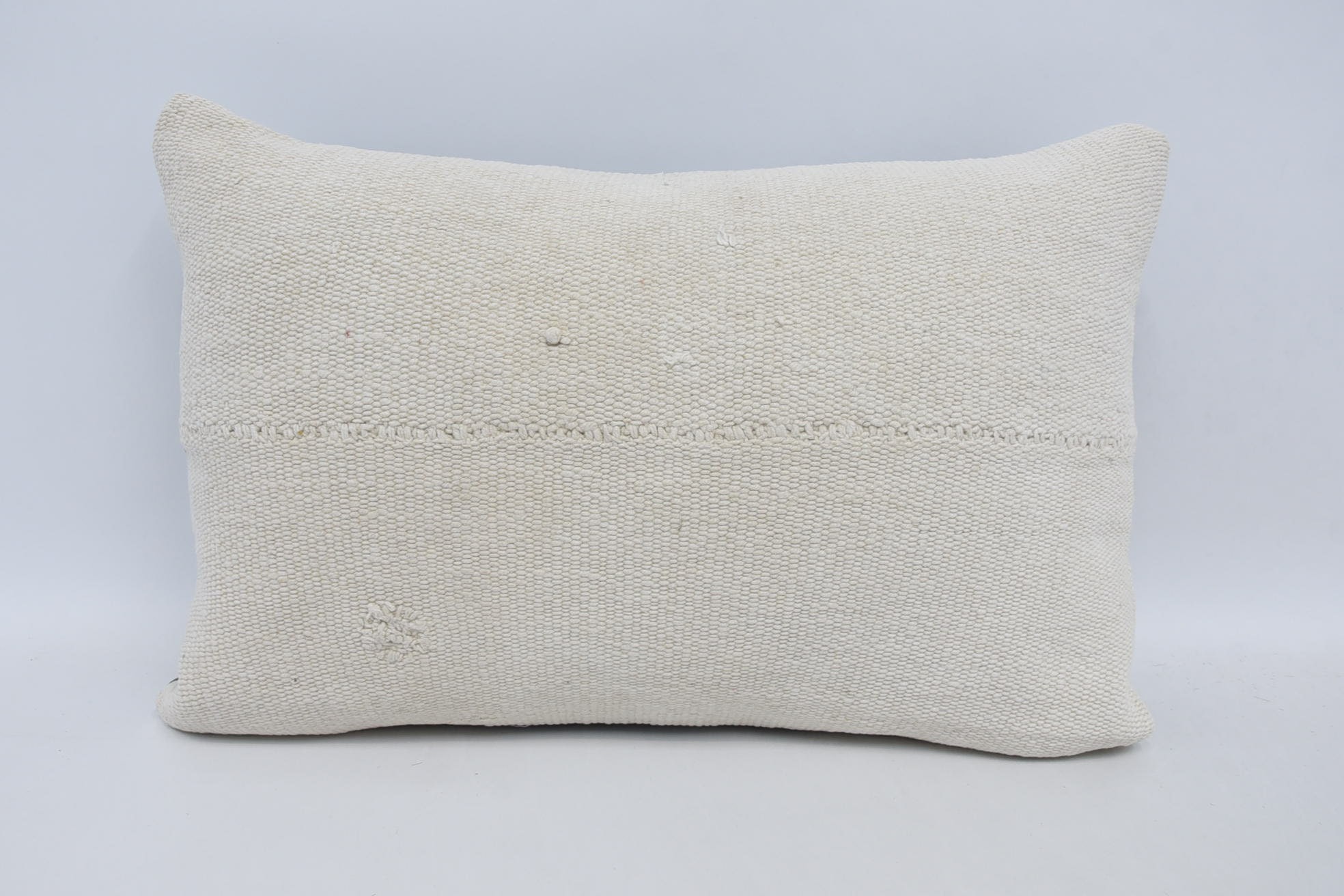 Kilim Cushion Sham, Vintage Pillow, 16"x24" White Pillow Case, Square Throw Pillow Case, Kilim Pillow, Neutral Throw Cushion Case