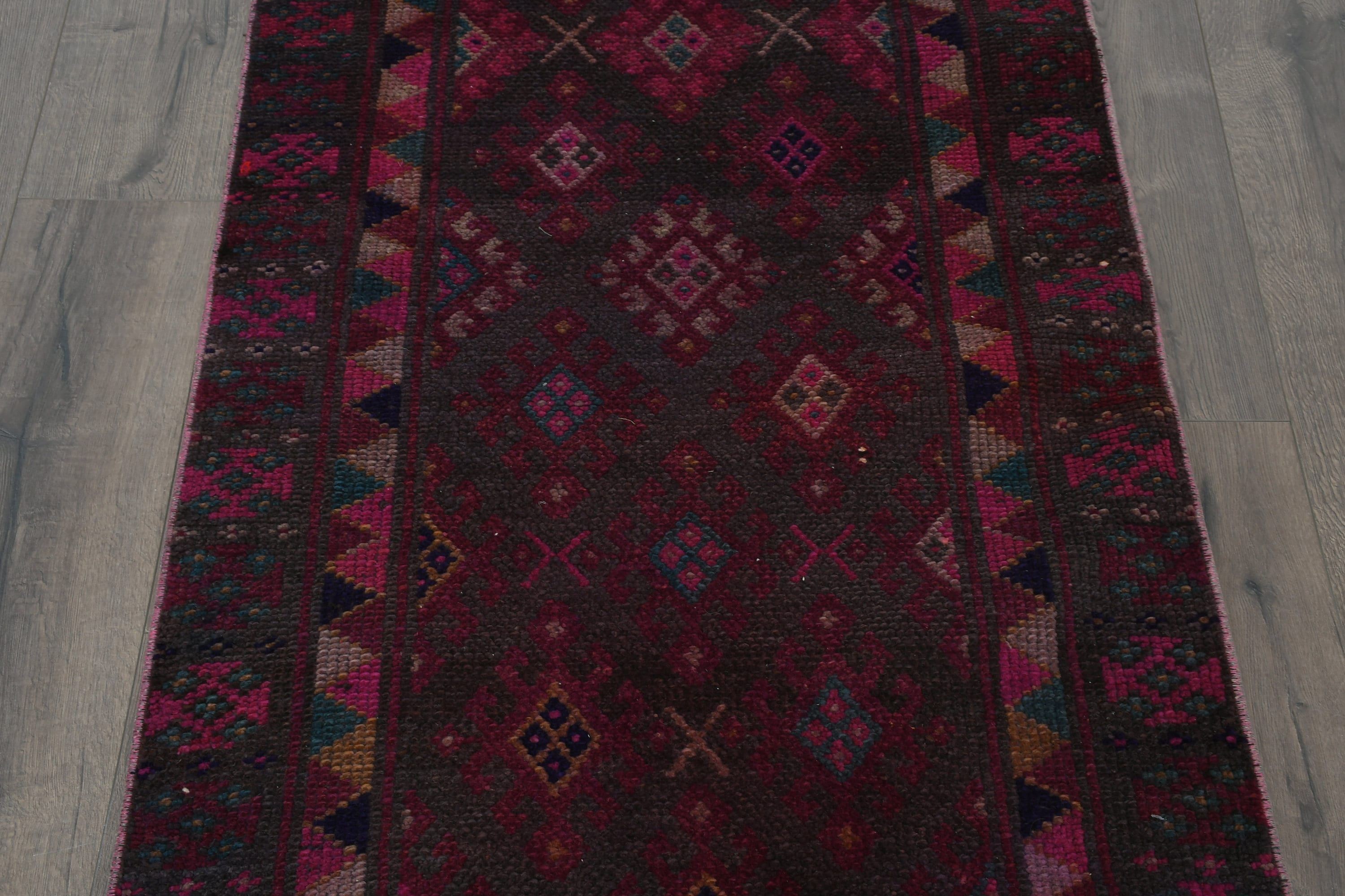 Yer Halısı, Vintage Halılar, Soluk Halılar, Türk Halısı, Mutfak Halıları, Merdiven Halısı, 2,8x11,5 ft Runner Halısı, Pembe Mutfak Halısı, Antika Halı