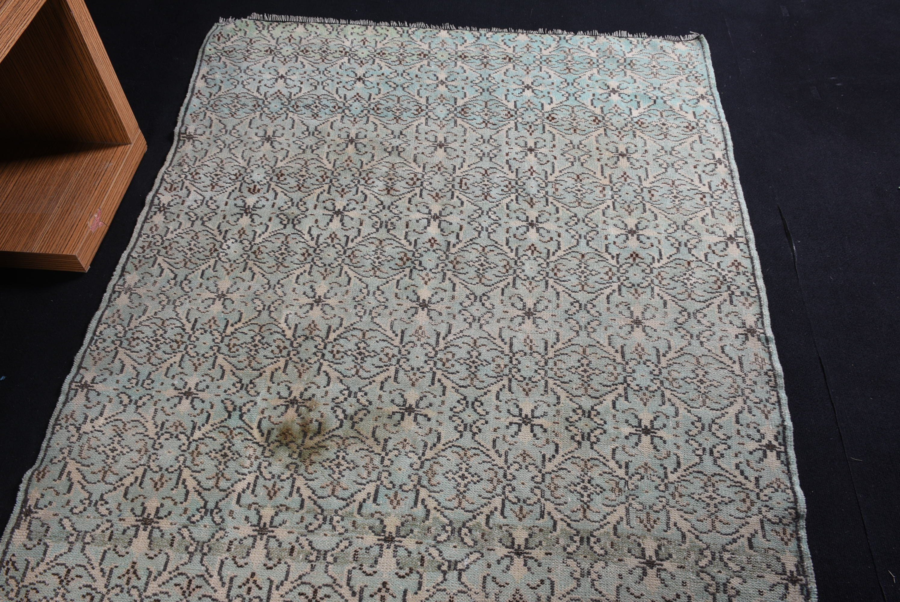 Living Room Rugs, Green  4.3x7.4 ft Area Rug, Anatolian Rug, Vintage Rug, Kitchen Rug, Rugs for Floor, Turkish Rug, Cool Rug