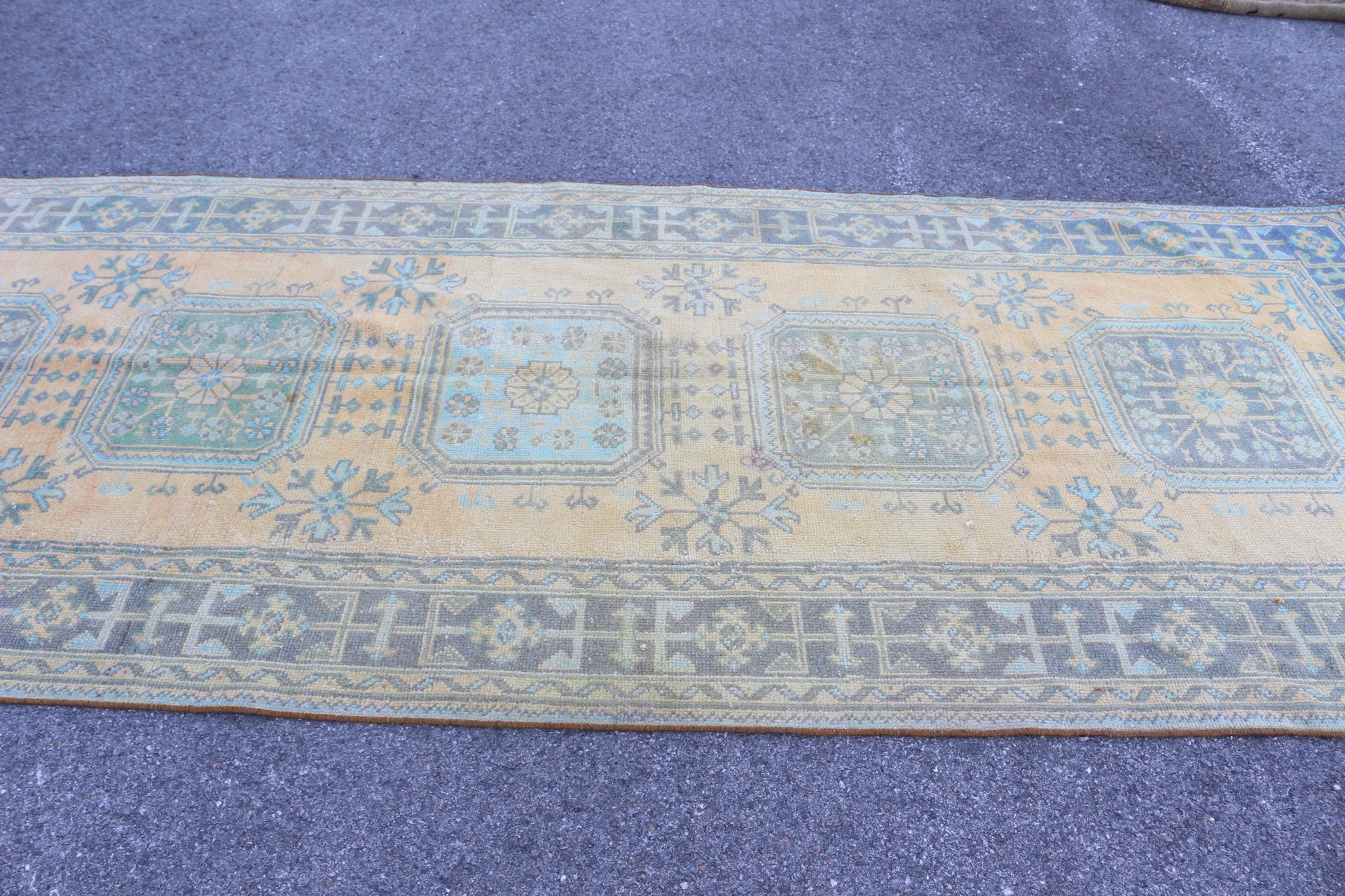 Yemek Odası Halısı, Oushak Halısı, 4.7x11.5 ft Büyük Halı, Aztek Halıları, Salon Halıları, Turuncu Anadolu Halıları, Vintage Halı, Türk Halısı, Anadolu Halısı