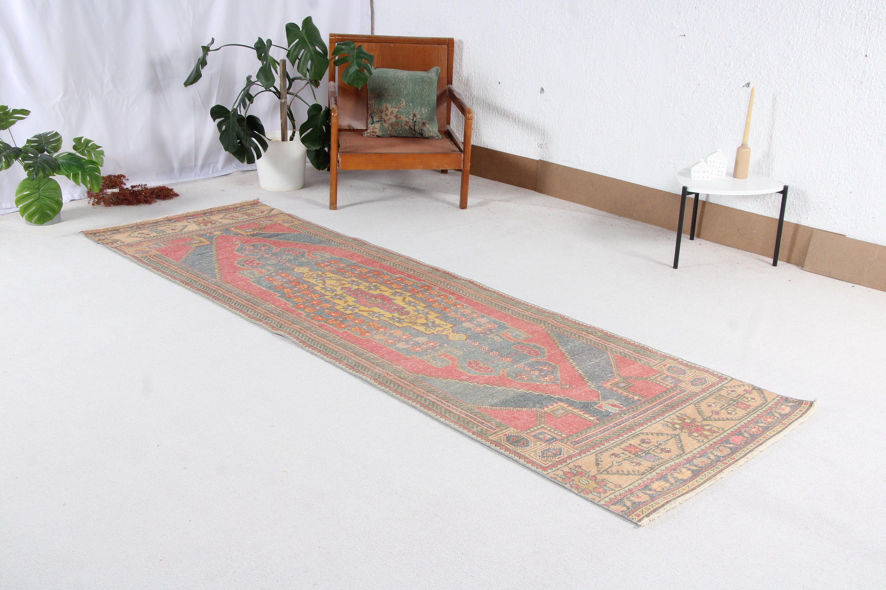 Lüks Halılar, Vintage Halılar, Aztek Halısı, Kırmızı Oryantal Halı, 3.1x9.9 ft Runner Halıları, Ev Dekorasyonu Halıları, Türk Halısı, Mutfak Halıları, Merdiven Halıları