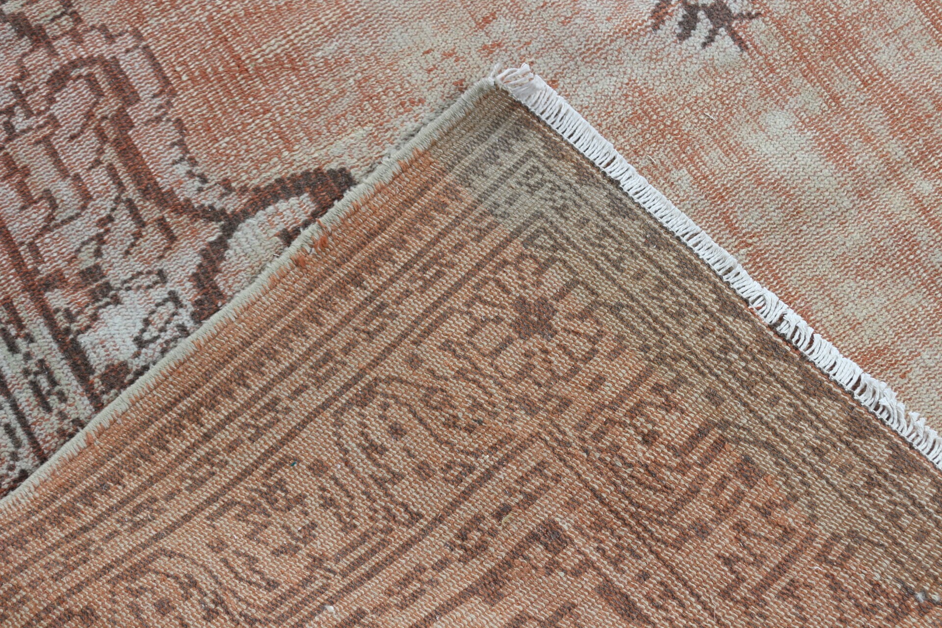 Vintage Rug, Turkish Rug, Home Decor Rug, Orange Oushak Rug, Bedroom Rug, Living Room Rugs, Moroccan Rug, Ethnic Rug, 5.9x10.3 ft Large Rug