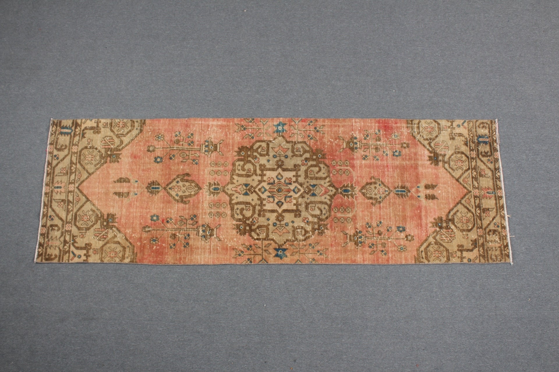 3x9.2 ft Runner Halı, Sevimli Halı, Koridor Halısı, Ofis Halısı, Türk Halıları, Vintage Halı, Runner Halıları, Yün Halı, Kırmızı Mutfak Halısı, Antika Halılar