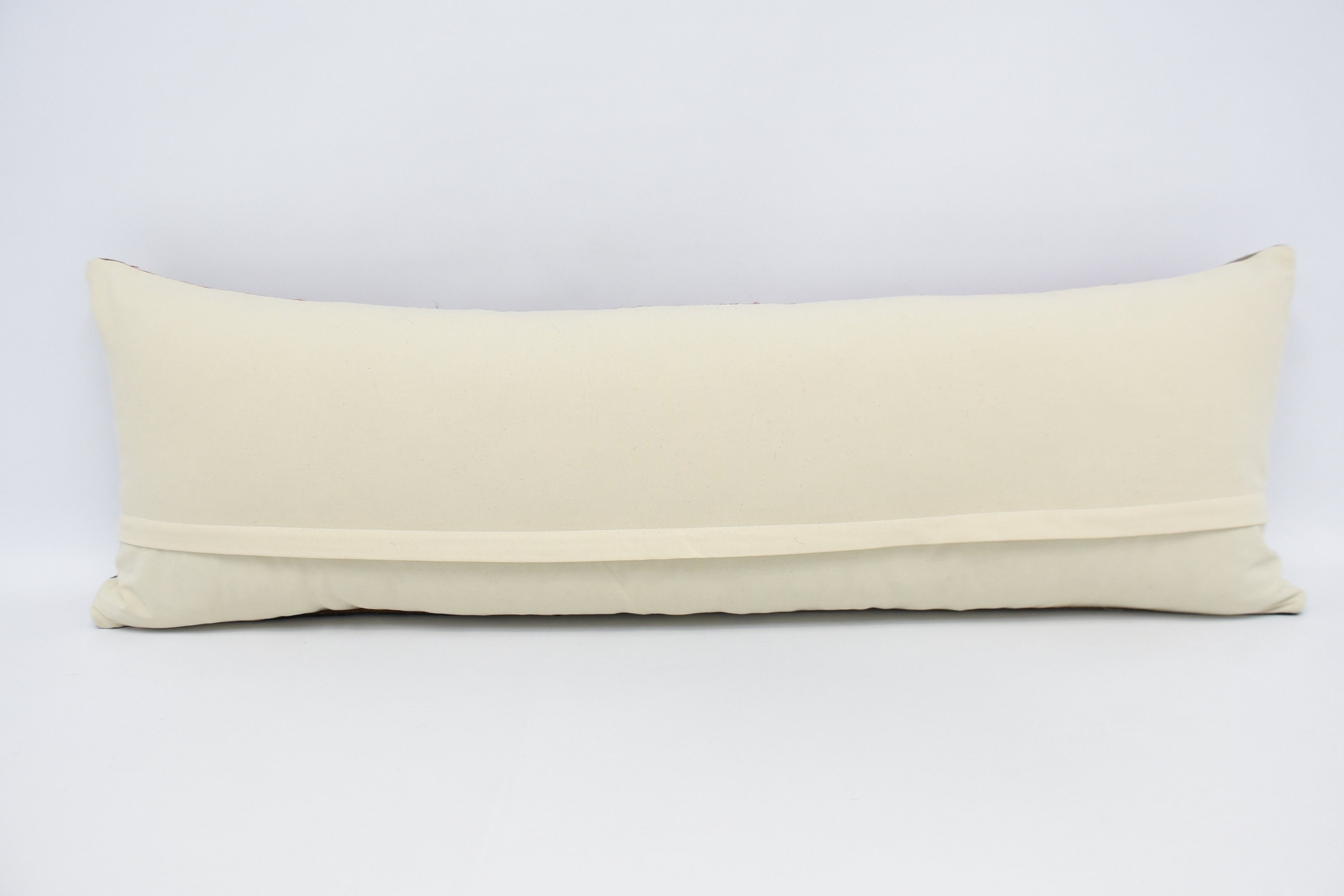 Pet Cushion Cover, Home Decor Pillow, Accent Throw Cushion Case, Kilim Pillow, 16"x48" Brown Pillow Sham, Handmade Kilim Cushion