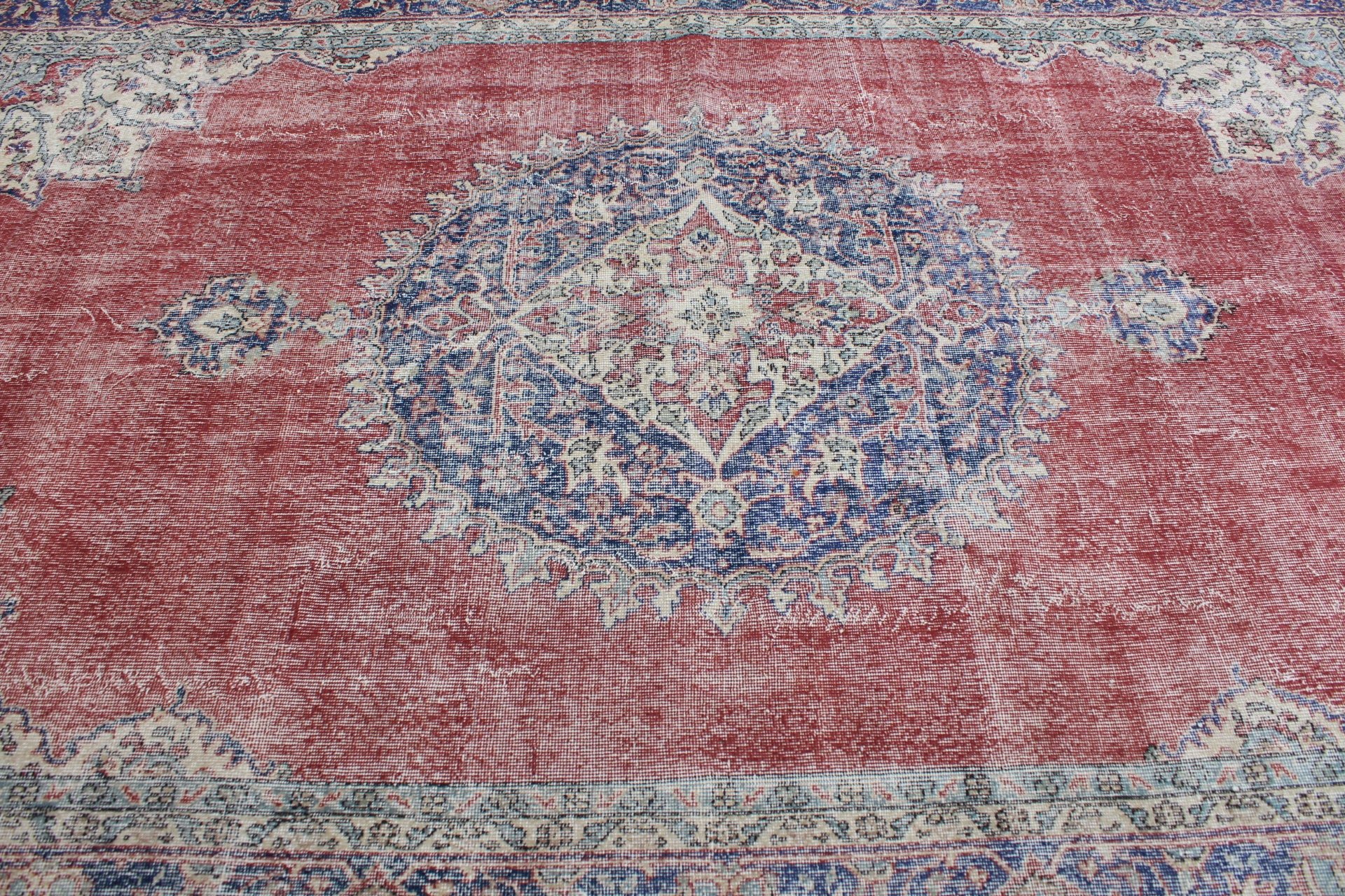 Saloon Rug, Red Wool Rugs, Cool Rug, Rugs for Saloon, Dining Room Rugs, Oriental Rug, Vintage Rug, 7.1x11 ft Oversize Rugs, Turkish Rug