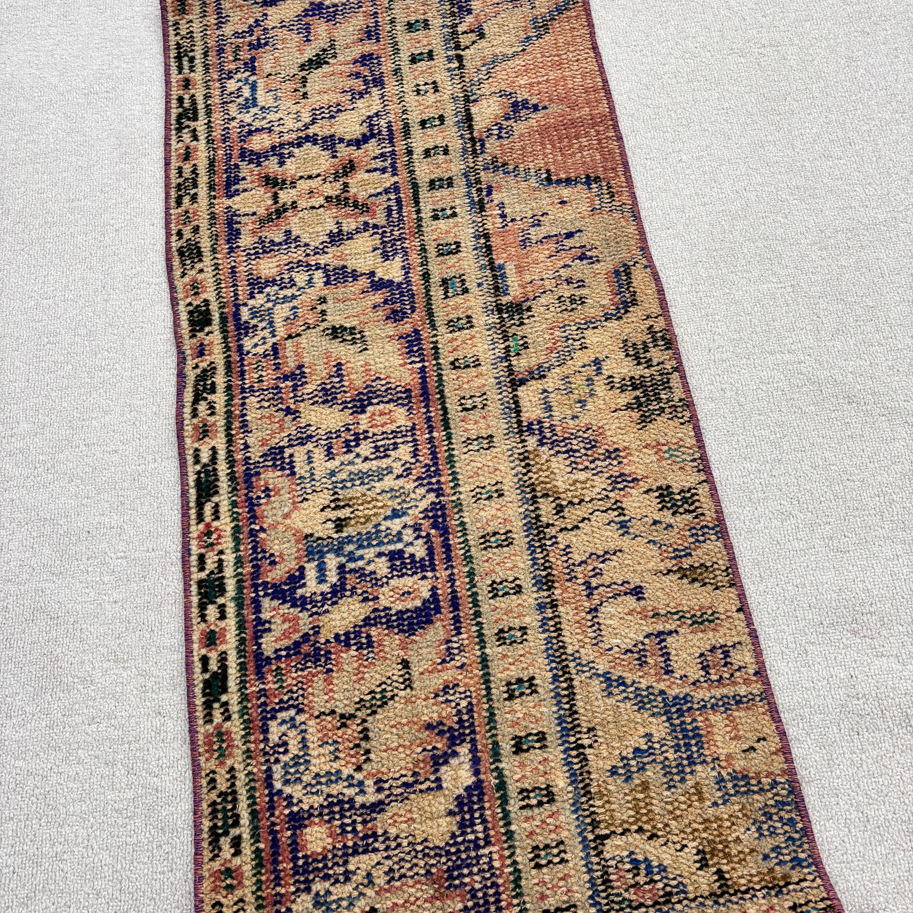 Bedroom Rugs, 1.4x3.1 ft Small Rugs, Rugs for Bedroom, Oriental Rug, Car Mat Rugs, Vintage Rug, Turkish Rug, Beige Anatolian Rugs