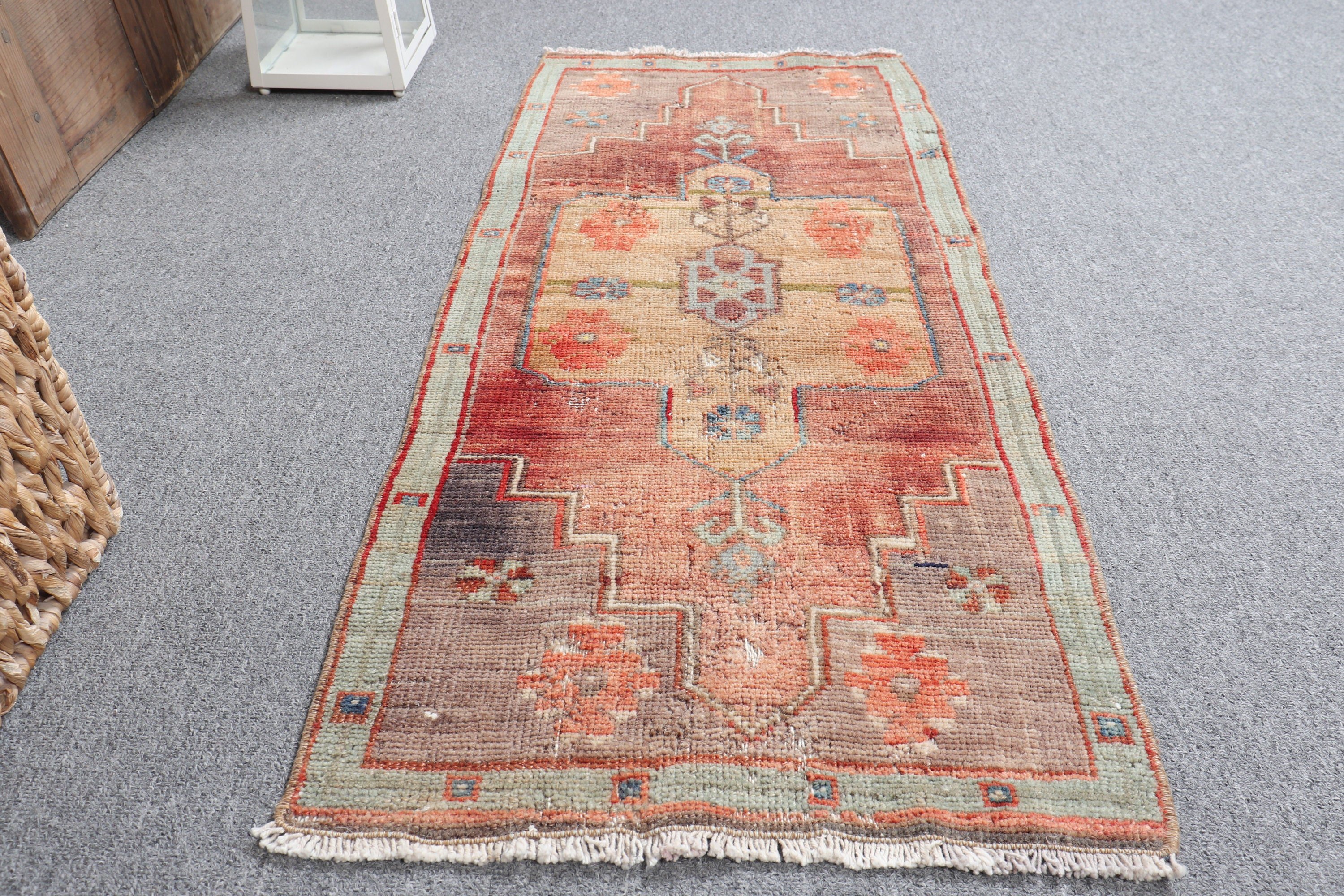 Kitchen Rugs, Car Mat Rug, Green Oriental Rug, Bedroom Rugs, Vintage Rugs, Turkish Rug, Abstract Rugs, 1.5x3.3 ft Small Rugs