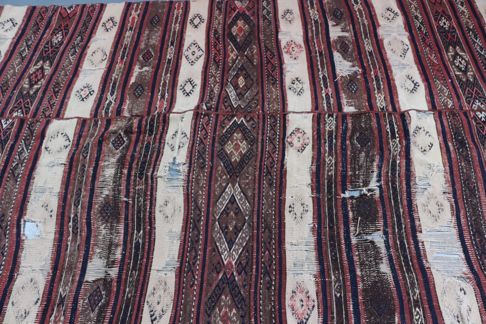 Living Room Rug, Turkish Rugs, Home Decor Rug, Beige Moroccan Rug, Kilim, Dining Room Rug, Vintage Rug, 5.2x11 ft Large Rug