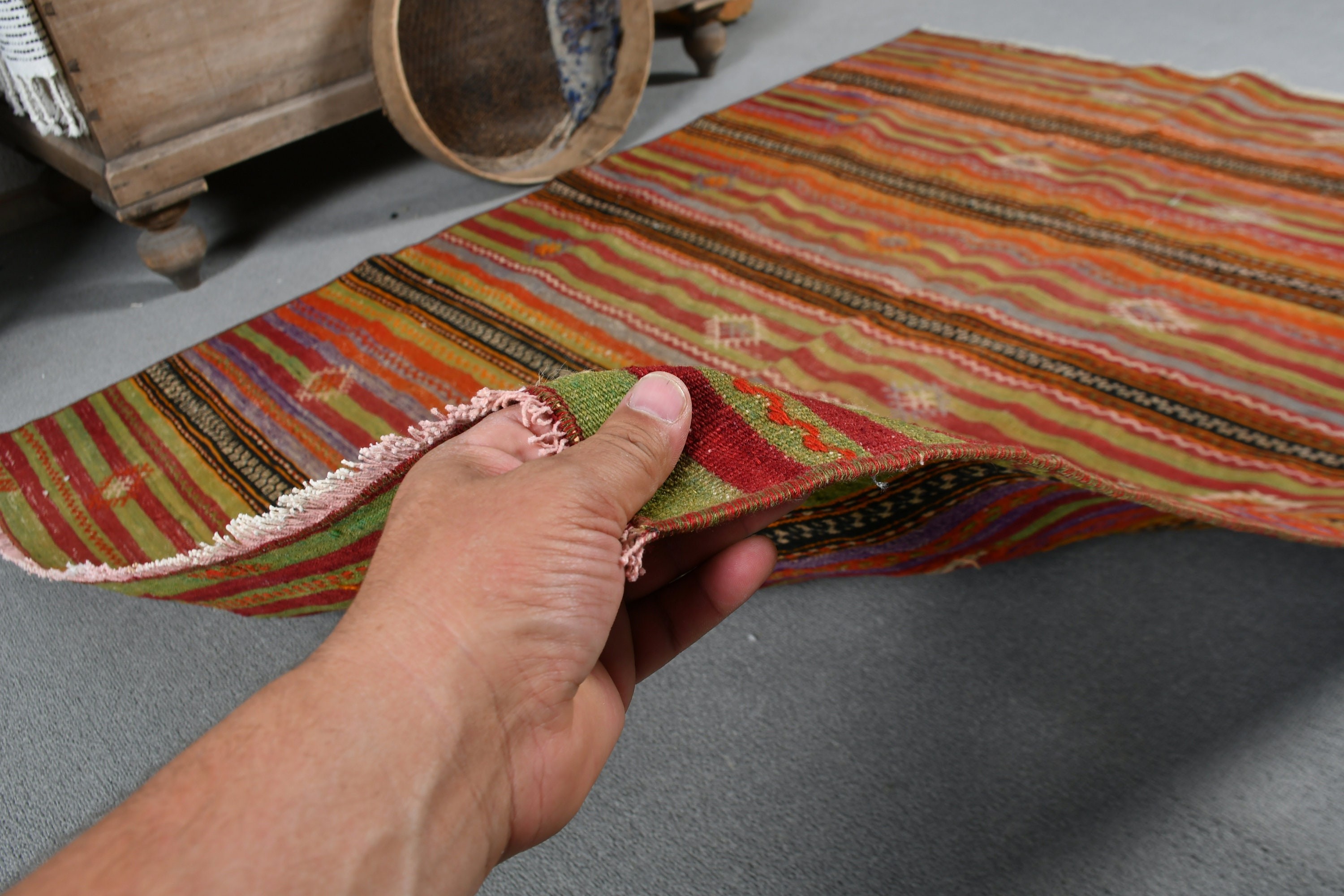 Rugs for Nursery, Bedroom Rug, Wool Rug, Turkish Rugs, Vintage Rug, Kitchen Rug, Red Antique Rug, Kilim, Cool Rug, 4x5.3 ft Accent Rug