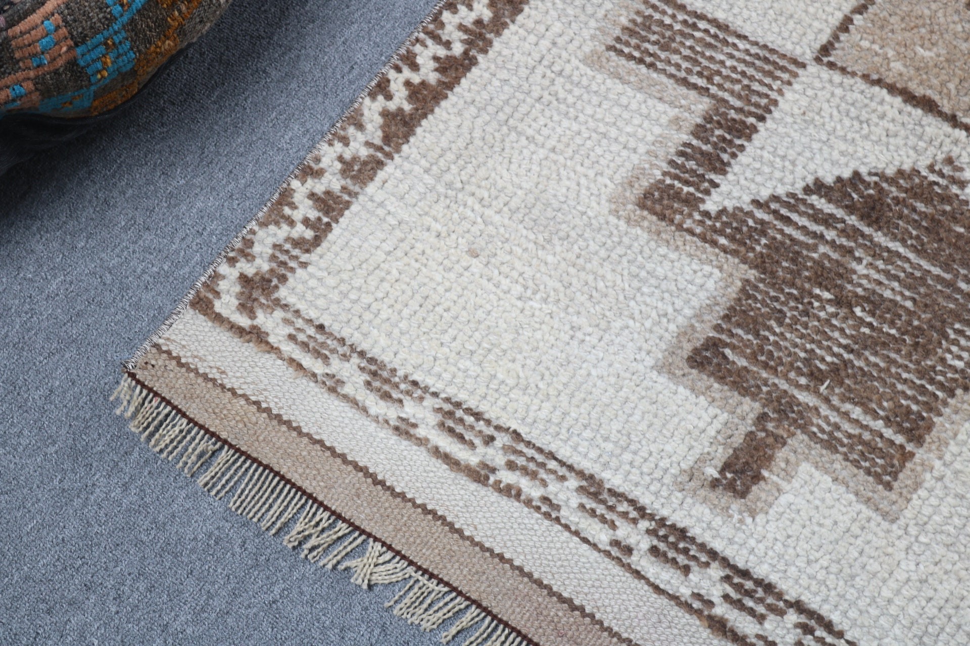 Vintage Rug, 2.7x10 ft Runner Rugs, Beige Luxury Rug, Outdoor Rug, Turkish Rug, Home Decor Rugs, Stair Rugs, Antique Rugs, Kitchen Rugs