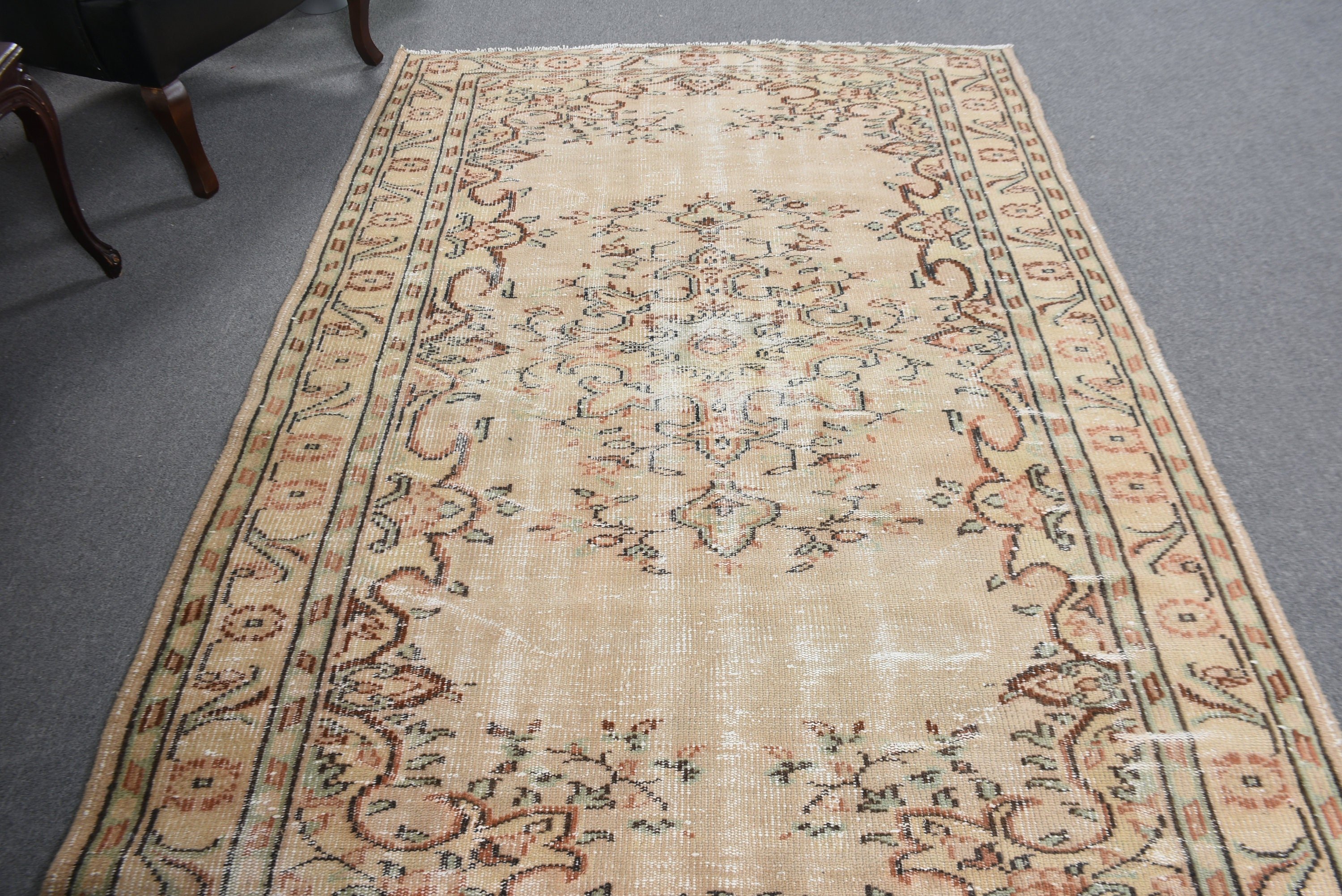 Exotic Rugs, 6.2x8 ft Large Rugs, Bedroom Rugs, Vintage Rugs, Oriental Rug, Dining Room Rug, White Antique Rug, Luxury Rug, Turkish Rug