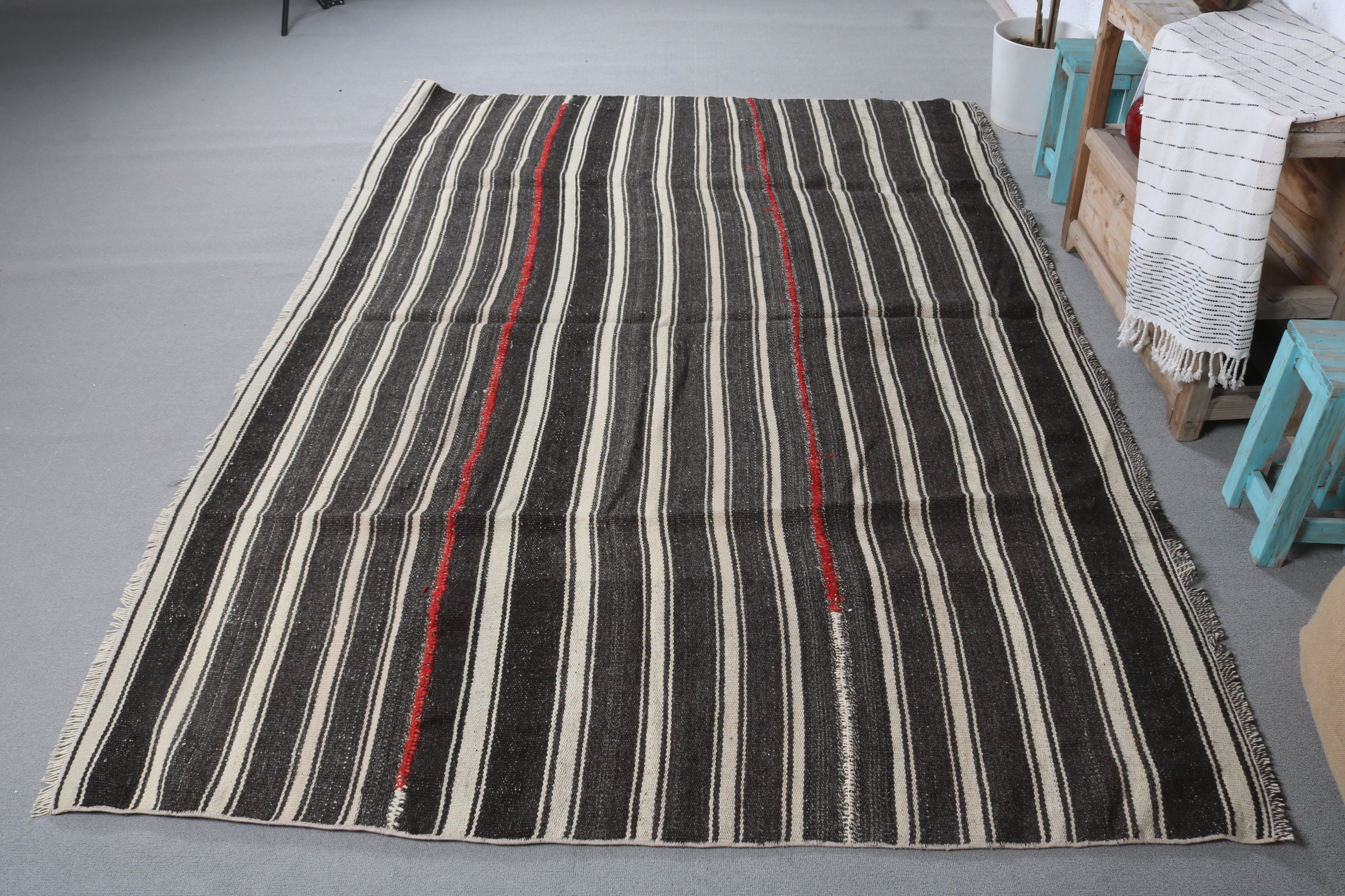 Yatak Odası Halısı, Türk Halısı, Kahverengi Fas Halısı, Kilim, Oturma Odası Halıları, Yün Halısı, Vintage Halı, Fas Halıları, 8.4x5.7 ft Büyük Halılar