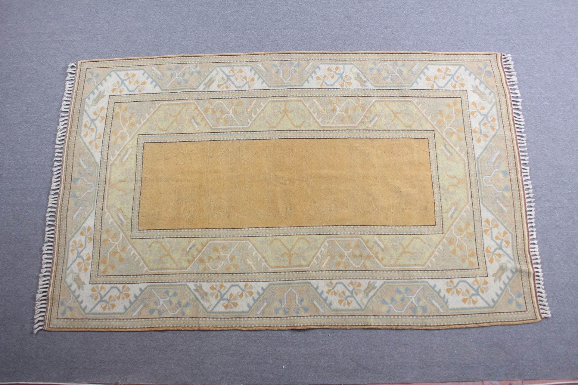 Salon Halısı, 5.2x8.4 ft Büyük Halılar, Sessiz Halılar, Oturma Odası Halısı, Yer Halısı, Sarı Mutfak Halıları, Vintage Halı, Mutfak Halısı, Türk Halısı