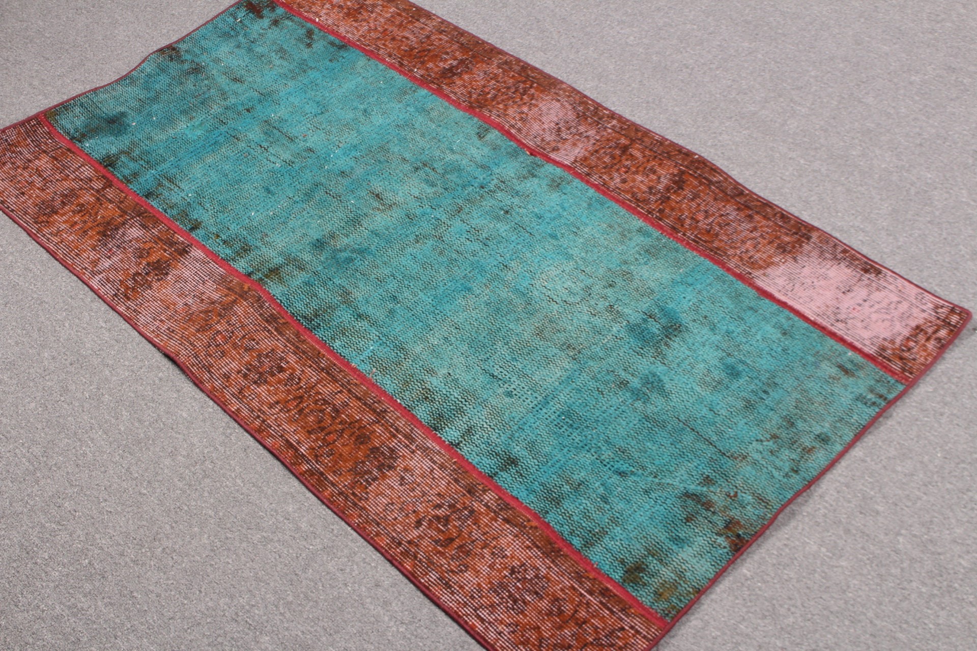 Green Oriental Rug, 2.7x4.5 ft Small Rug, Door Mat Rugs, Moroccan Rug, Wall Hanging Rugs, Turkish Rugs, Vintage Rug, Boho Rug, Bedroom Rugs