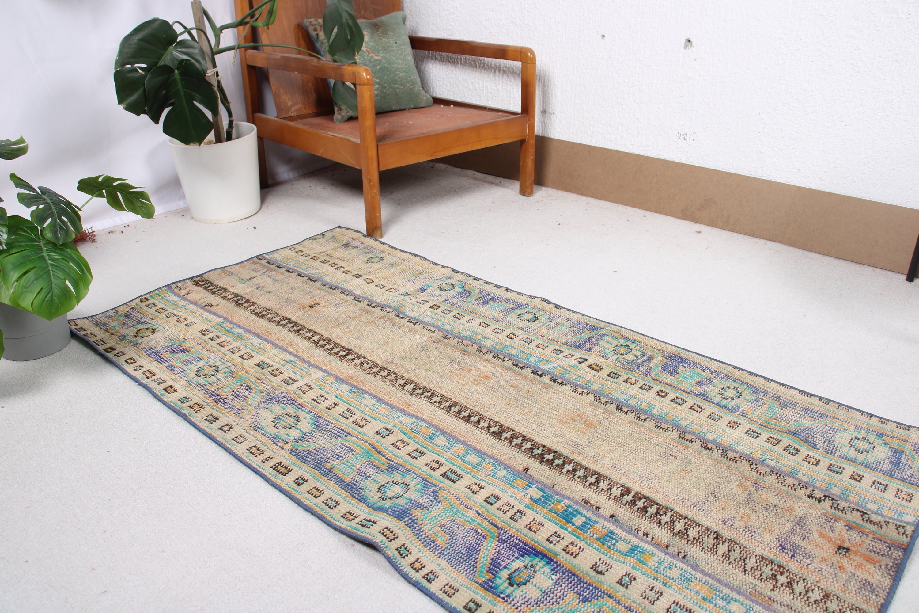 Kabile Halıları, Yatak Odası Halısı, Vintage Halılar, Bej Fas Halısı, Antika Halılar, 2,9x5,5 ft Accent Halı, Boho Accent Halı, Türk Halıları, Modern Halı