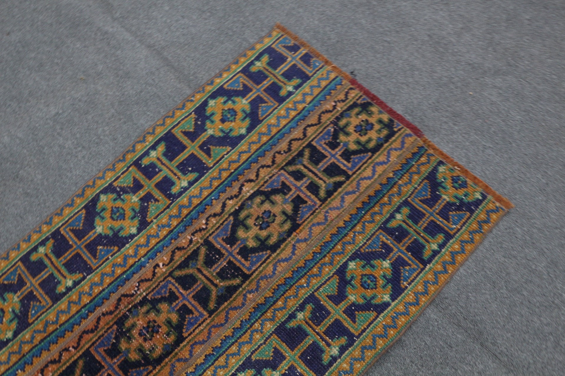 Blue Oushak Rug, 2.4x3.4 ft Small Rug, Nursery Rug, Cool Rugs, Turkish Rugs, Rugs for Bedroom, Door Mat Rug, Vintage Rug, Moroccan Rug