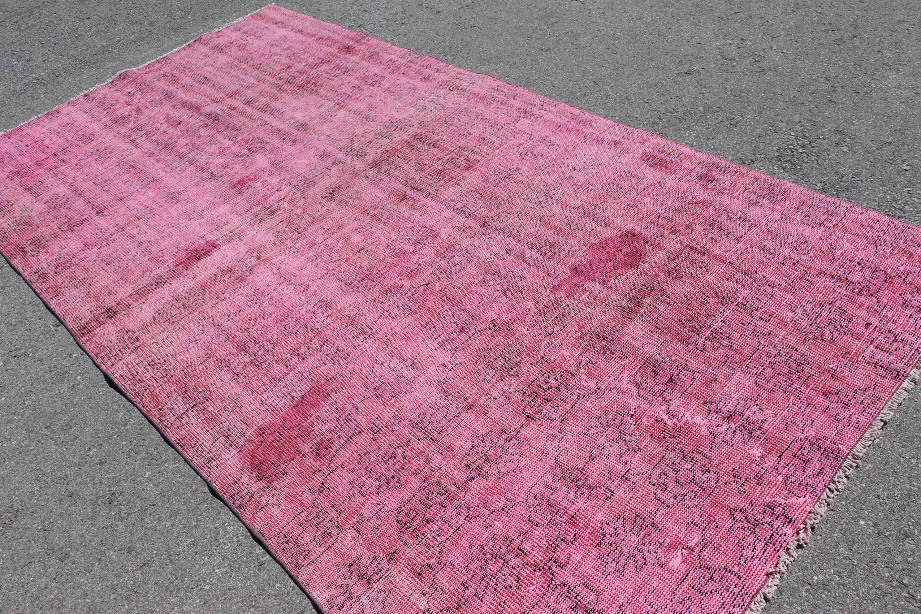 Harika Halı, Yer Halısı, 5.3x10.4 ft Büyük Halılar, Yatak Odası Halıları, Pembe Ev Dekor Halısı, Yatak Odası Halıları, Oturma Odası Halısı, Türk Halısı, Vintage Halı