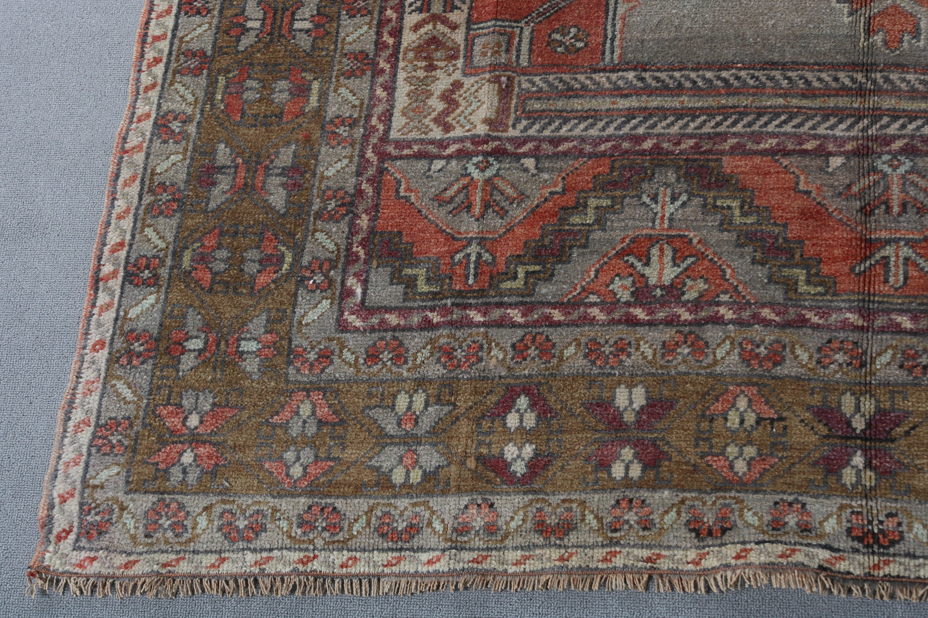 5x10.2 ft Büyük Halı, Salon Halısı, Kırmızı Yer Halısı, Yatak Odası Halıları, Türk Halısı, Oturma Odası Halısı, Antika Halı, Vintage Halılar