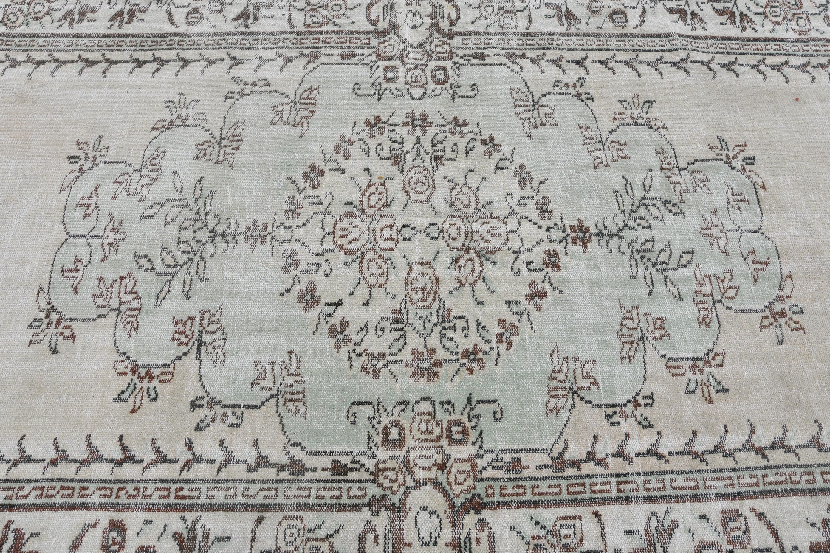 Living Room Rugs, Home Decor Rug, Dining Room Rugs, Oushak Rug, 5.7x9.5 ft Large Rugs, Turkish Rug, Green Anatolian Rug, Vintage Rug