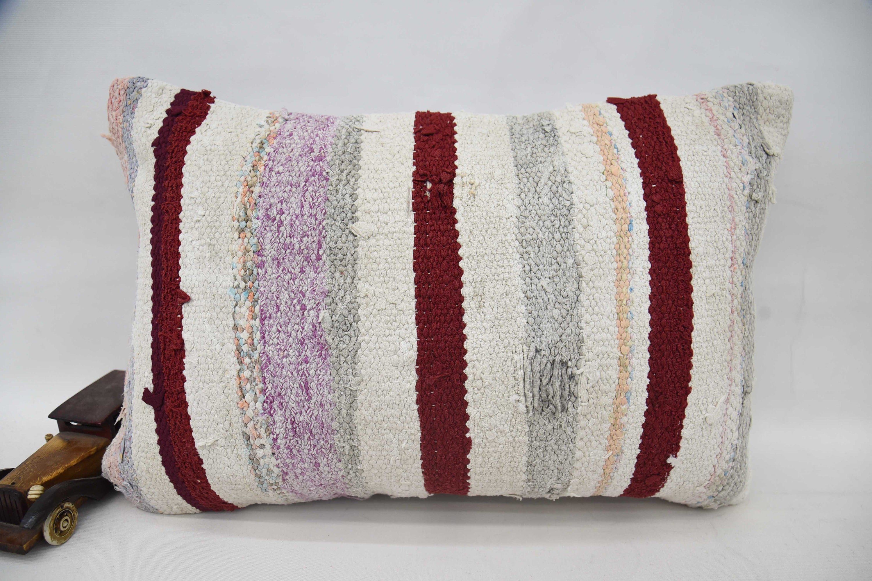 Vintage Kilim Pillow, Personalized Gift Pillow Pillow Case, 16"x24" Red Cushion, Seat Cushion, Pillow for Couch, Turkish Pillow