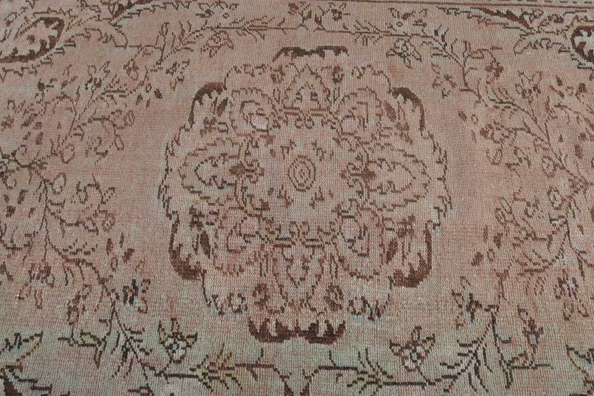 Turuncu Ev Dekor Halısı, Büyük Boho Halıları, Vintage Halılar, 5.7x8.9 ft Büyük Halılar, Salon Halıları, El Dokuma Halıları, Türk Halıları, Oushak Halıları