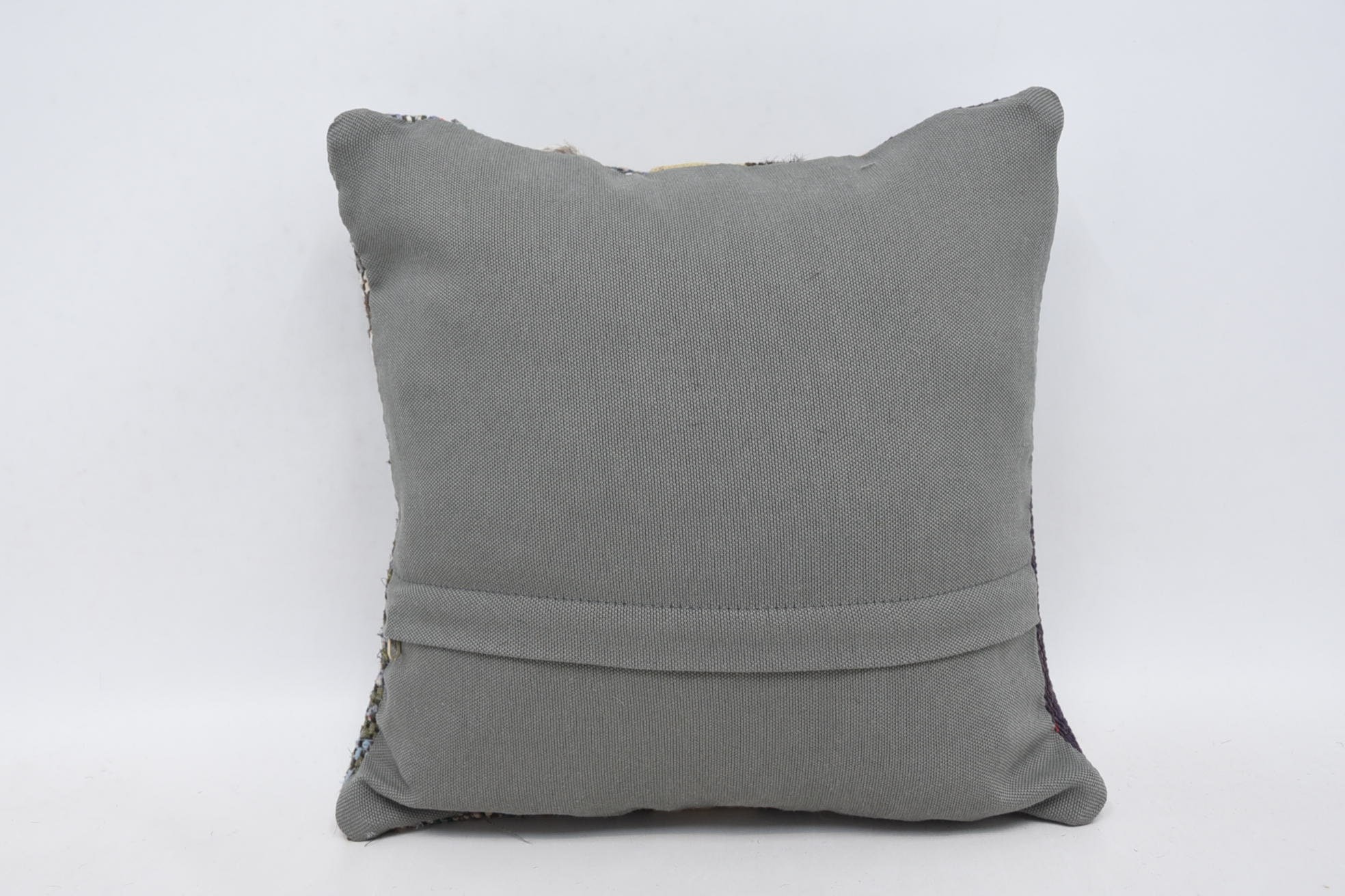 Vintage Pillow, 14"x14" Beige Pillow Sham, Bed Cushion, Turkish Kilim Pillow, Throw Kilim Pillow, Turkish Bench Pillow Cover