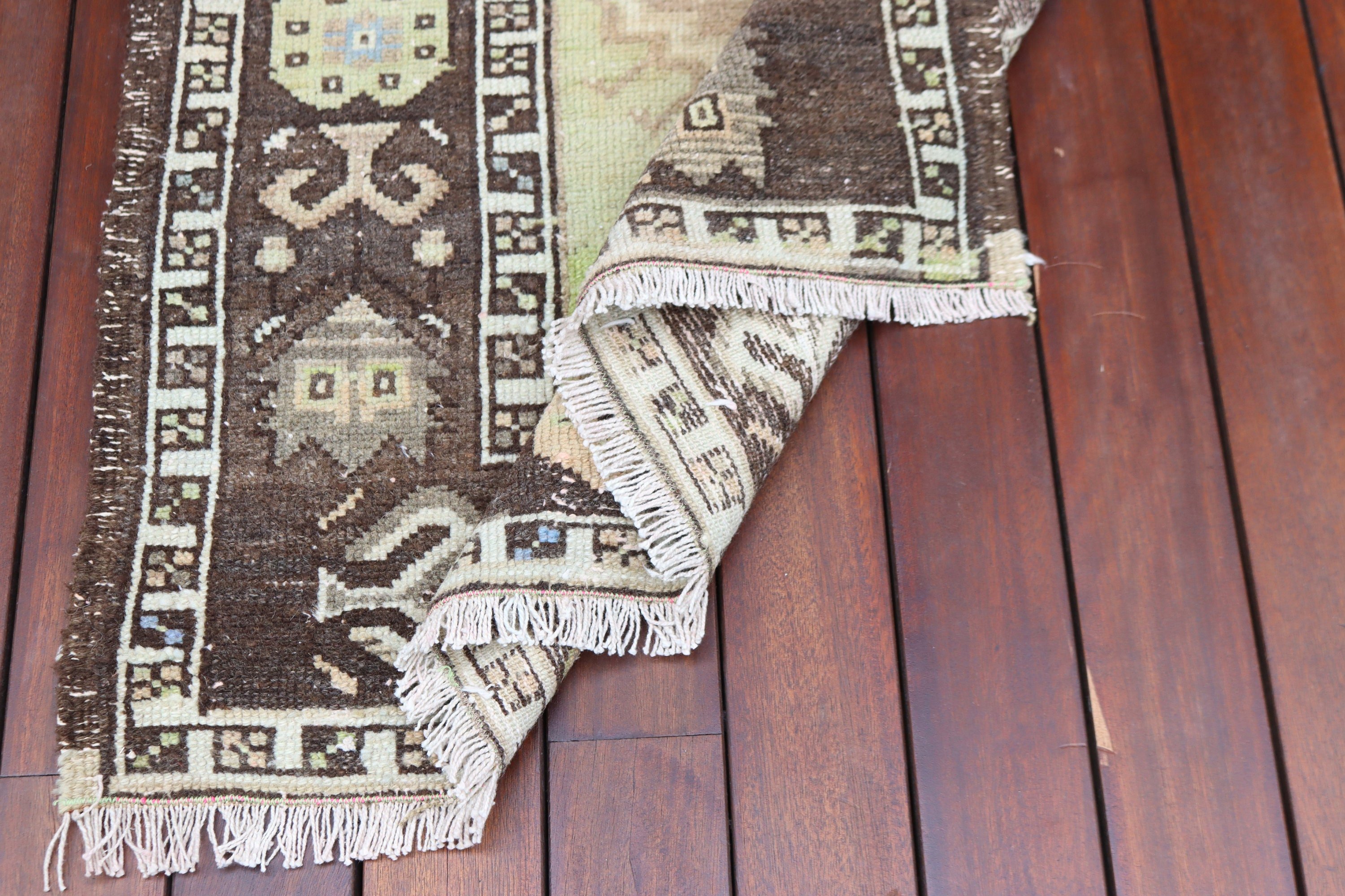 3.1x4.7 ft Small Rugs, Turkish Rug, Modern Rugs, Entry Rug, Brown Statement Rugs, Door Mat Rugs, Statement Rug, Vintage Rug, Exotic Rug