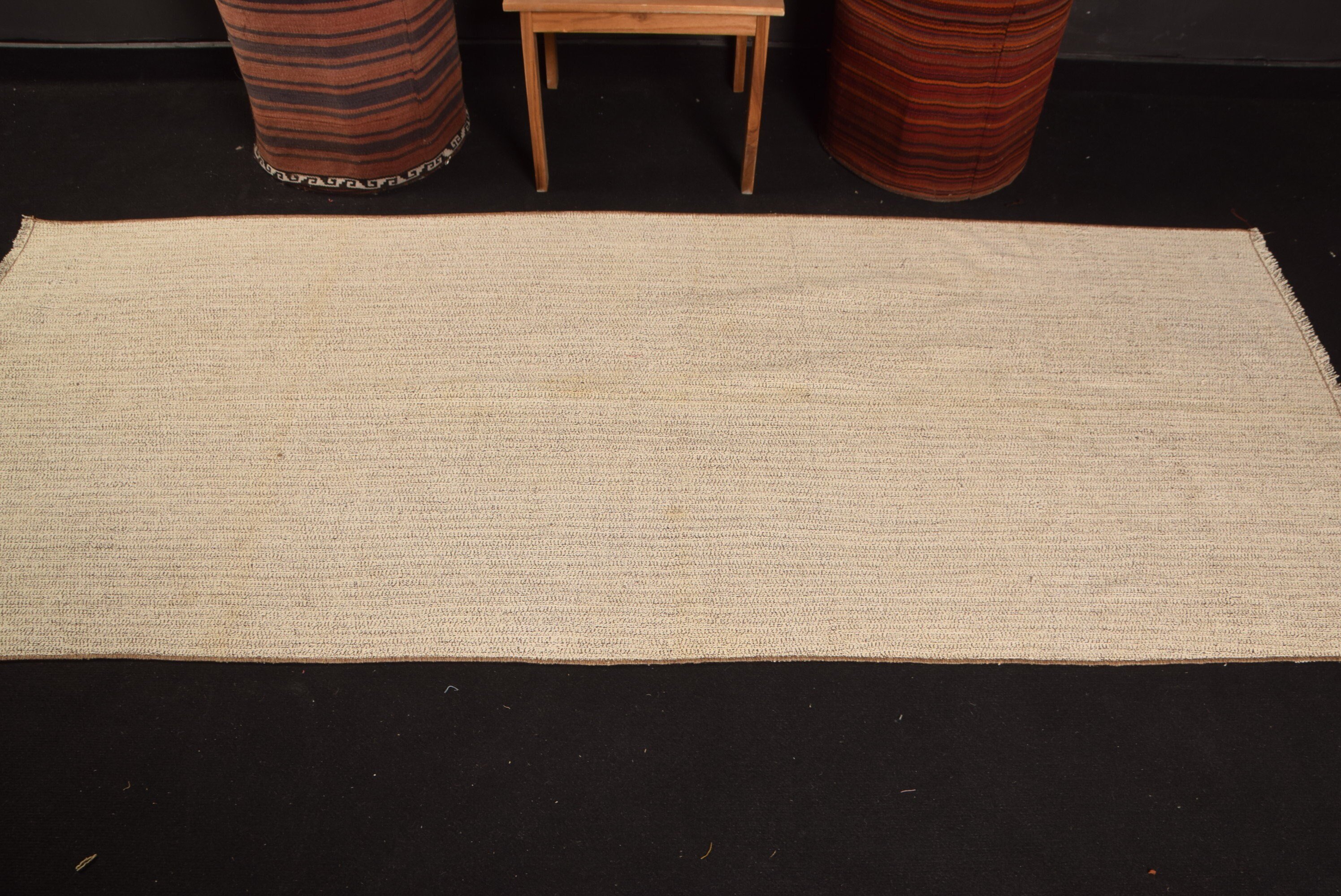 Kilim, Turkish Rug, Beige Wool Rug, Nursery Rug, 3.1x7.7 ft Accent Rug, Pale Rugs, Antique Rugs, Entry Rug, Vintage Rugs