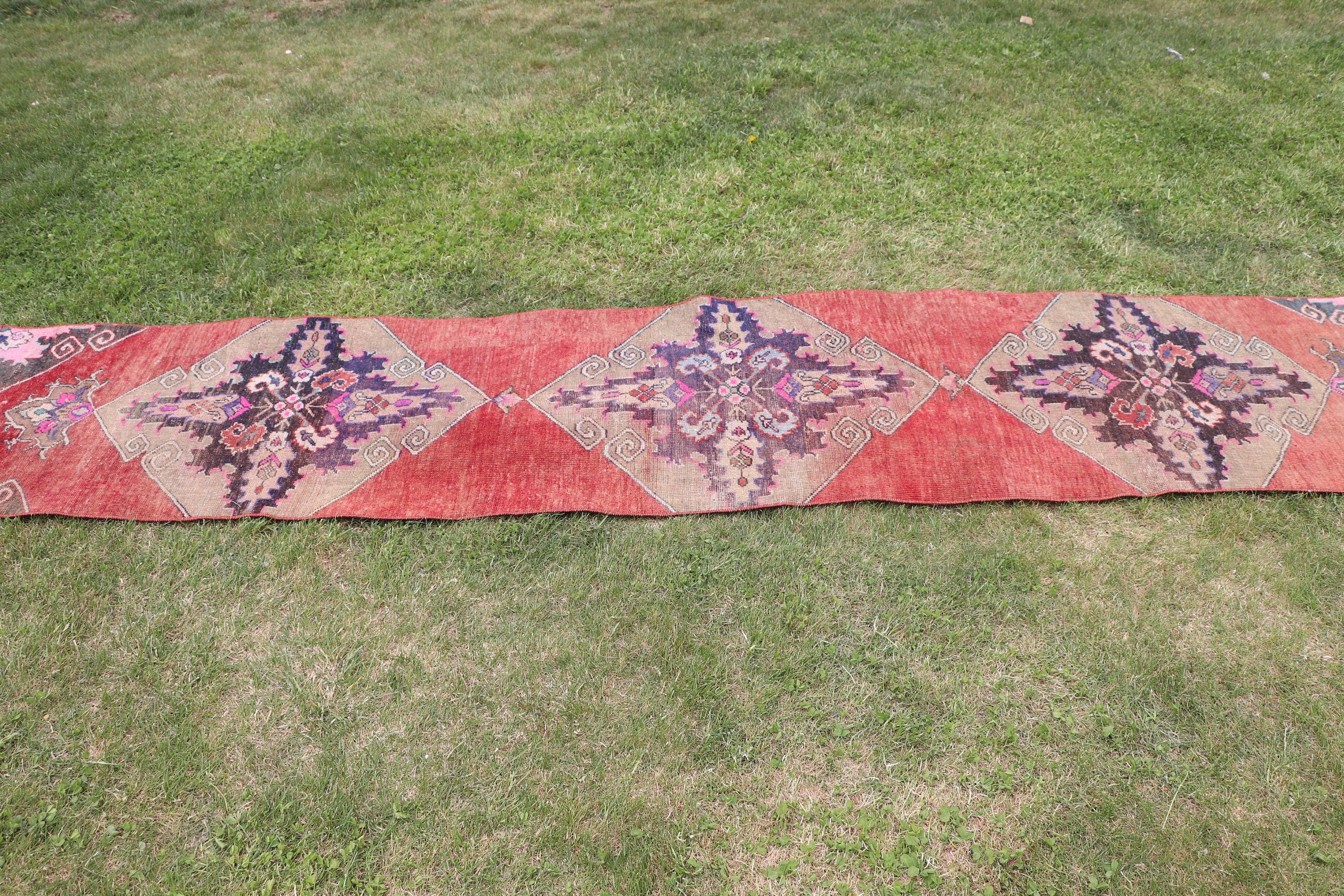 Brown Floor Rug, Kitchen Rug, Turkish Rug, 1.8x9.1 ft Runner Rugs, Neutral Rug, Rugs for Stair, Corridor Rug, Vintage Rug