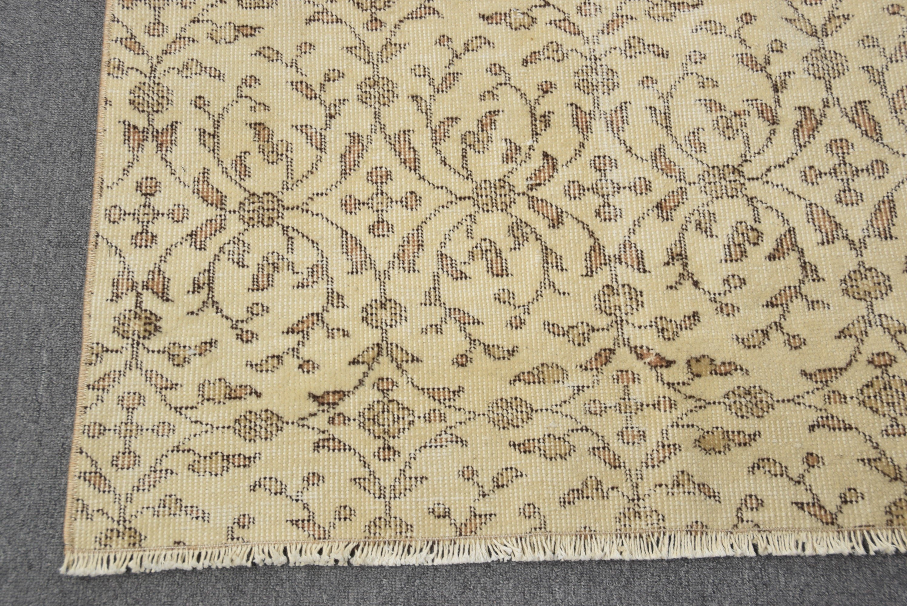 Ev Dekorasyonu Halıları, Vintage Halı, Giriş Halısı, Yatak Odası Halıları, Organik Halı, Türk Halısı, Anadolu Halıları, Bej 3.3x6.4 ft Accent Halı